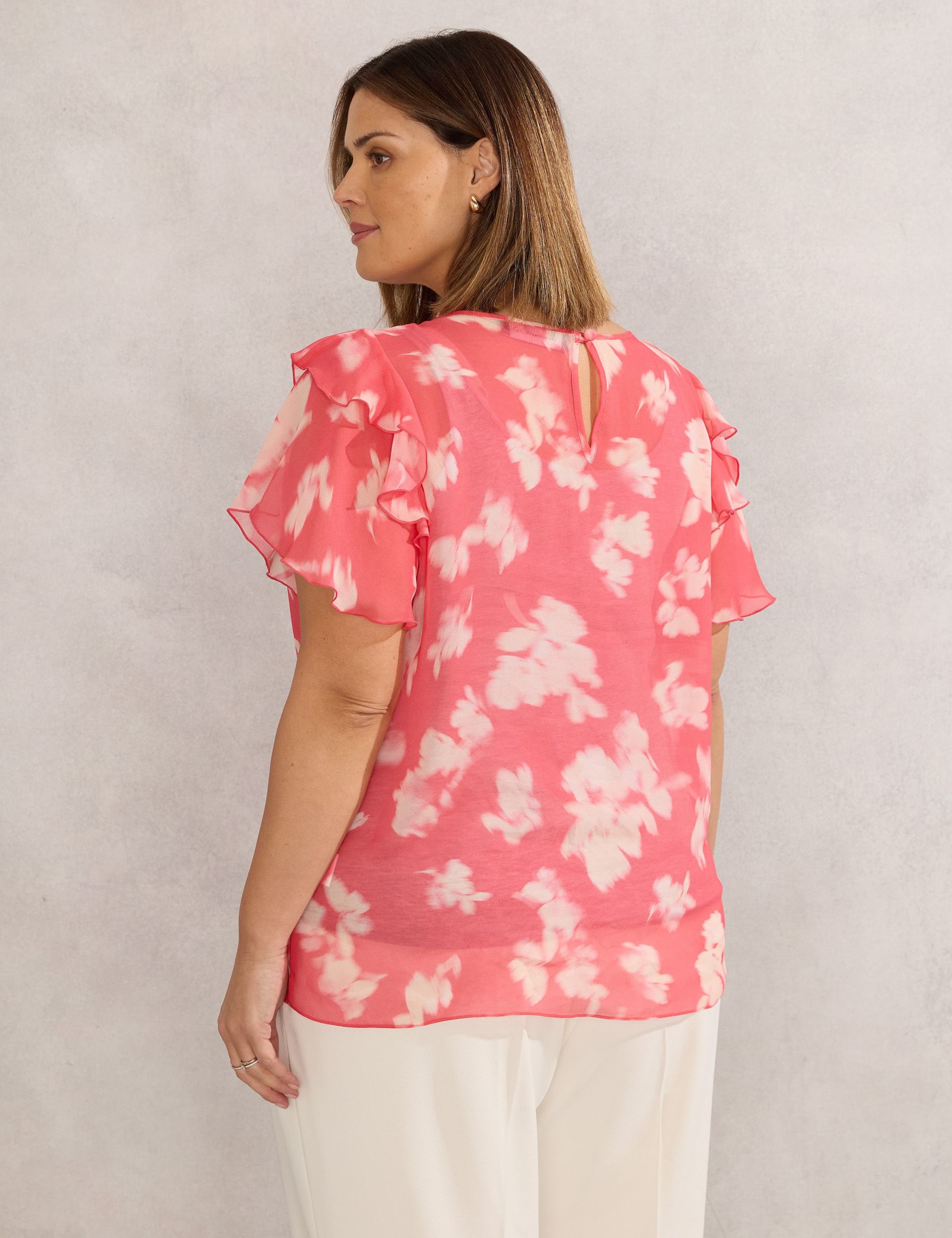 Floral Ruffle Sleeve Blouse 5 of 5
