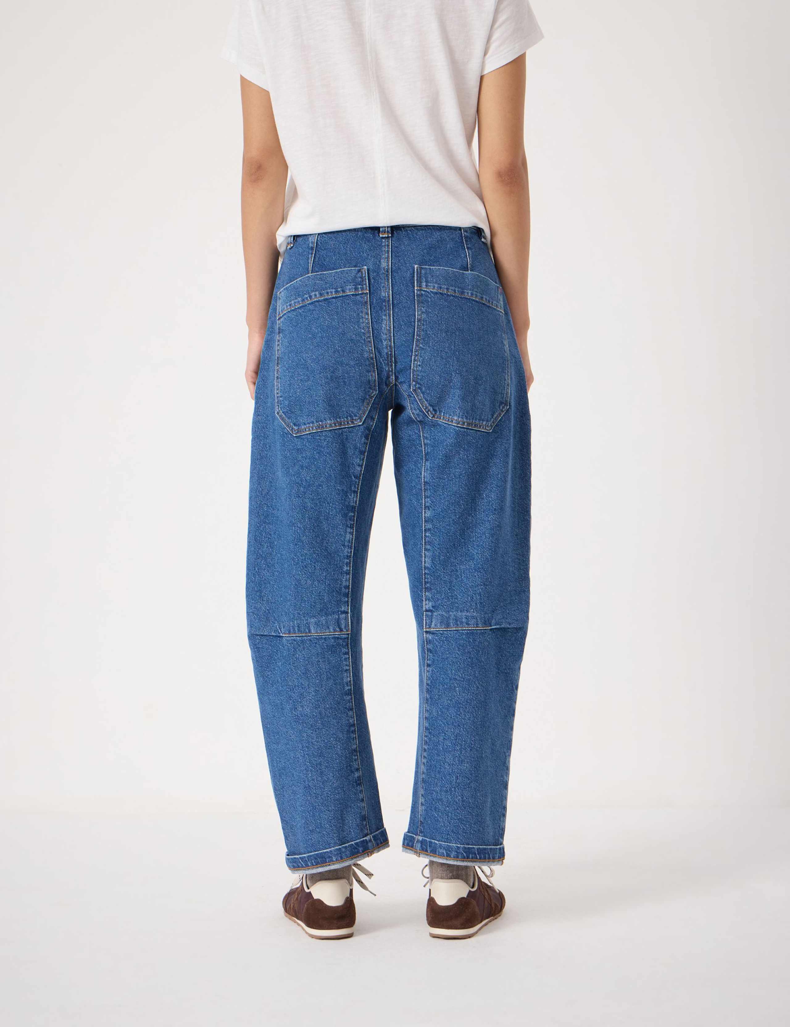 Mid Rise Barrel Leg Ankle Grazer Jeans 6 of 9
