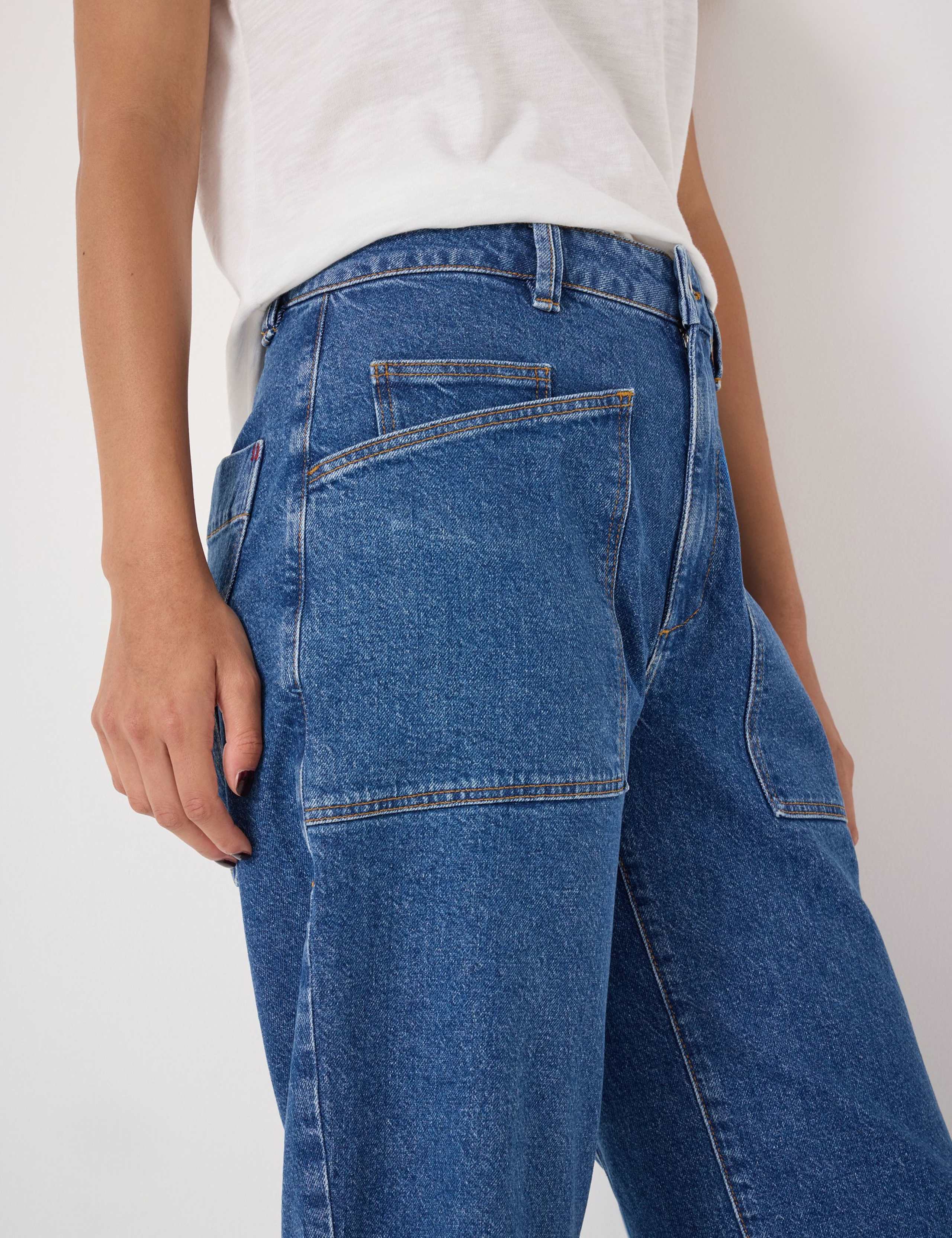 Mid Rise Barrel Leg Ankle Grazer Jeans 8 of 9