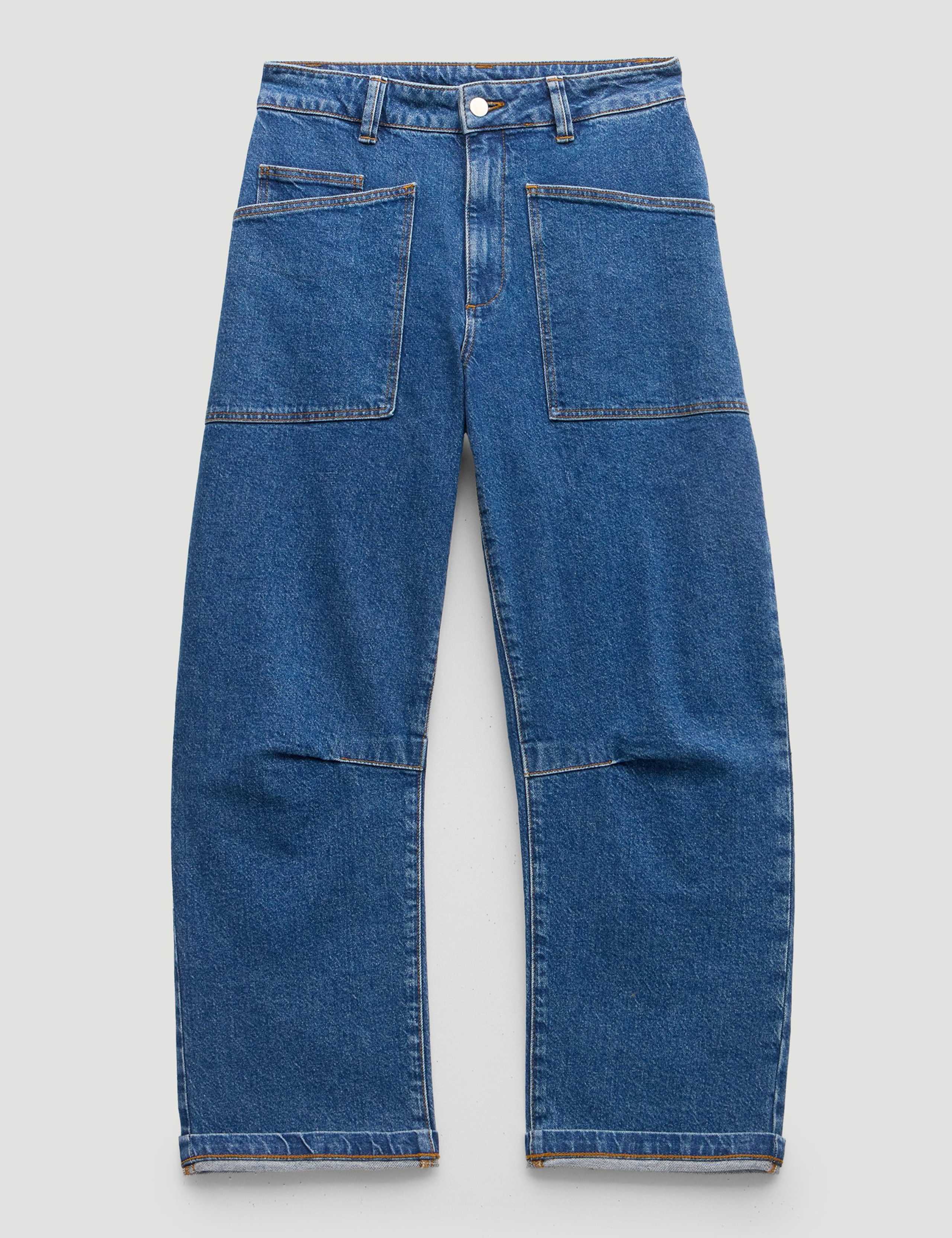 Mid Rise Barrel Leg Ankle Grazer Jeans 2 of 9