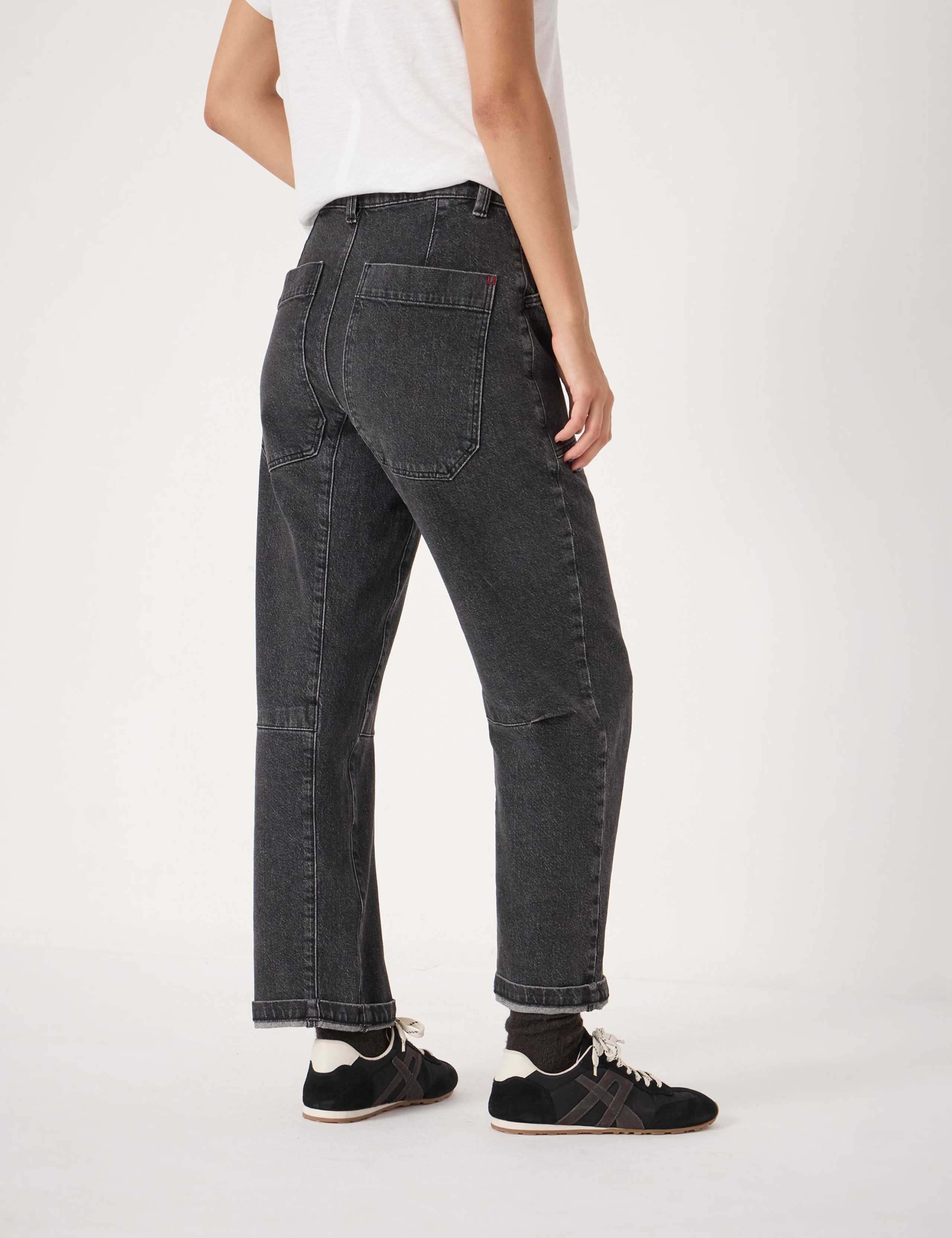 Mid Rise Barrel Leg Ankle Grazer Jeans 5 of 8