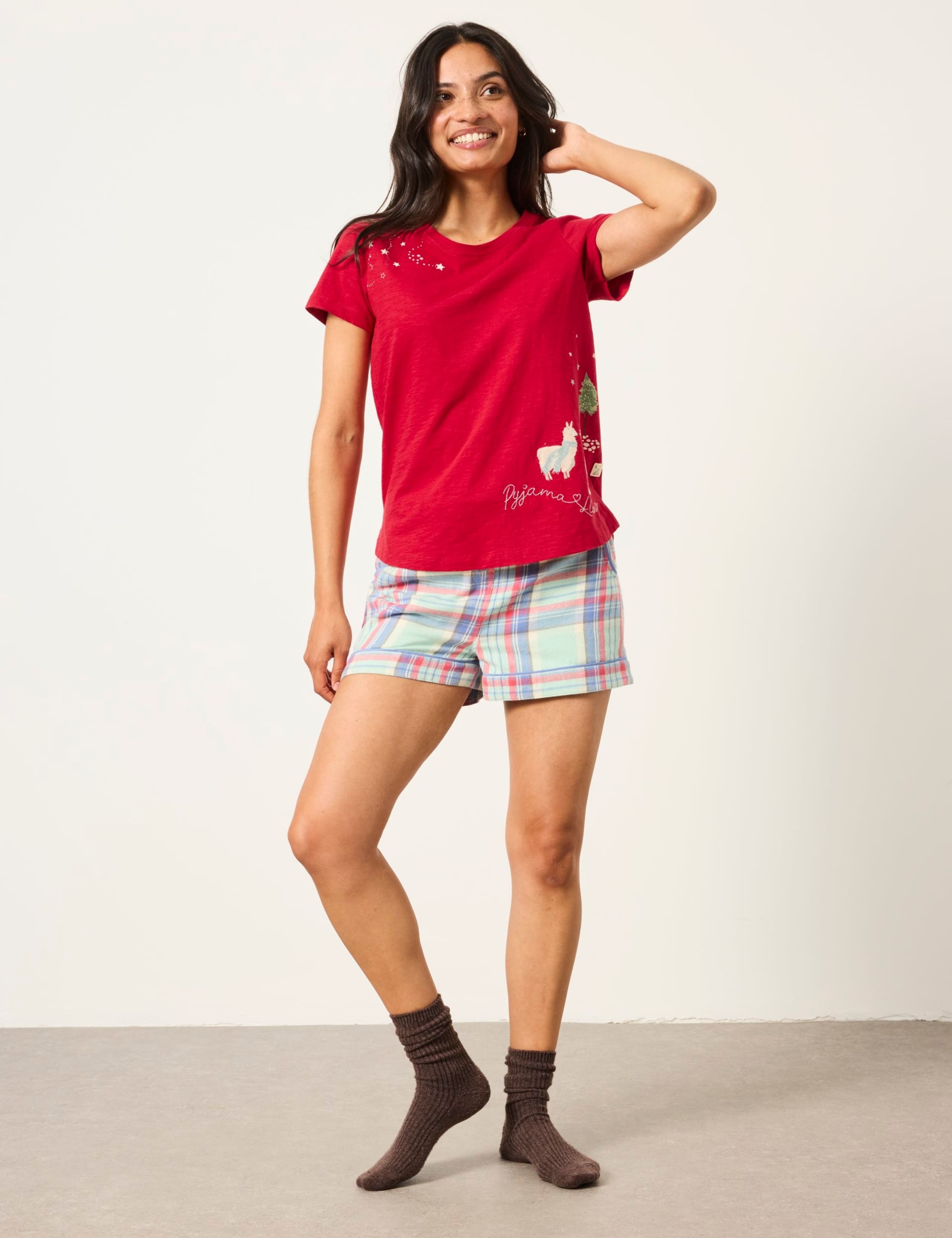 Pure Cotton Graphic Pyjama T-Shirt 3 of 6