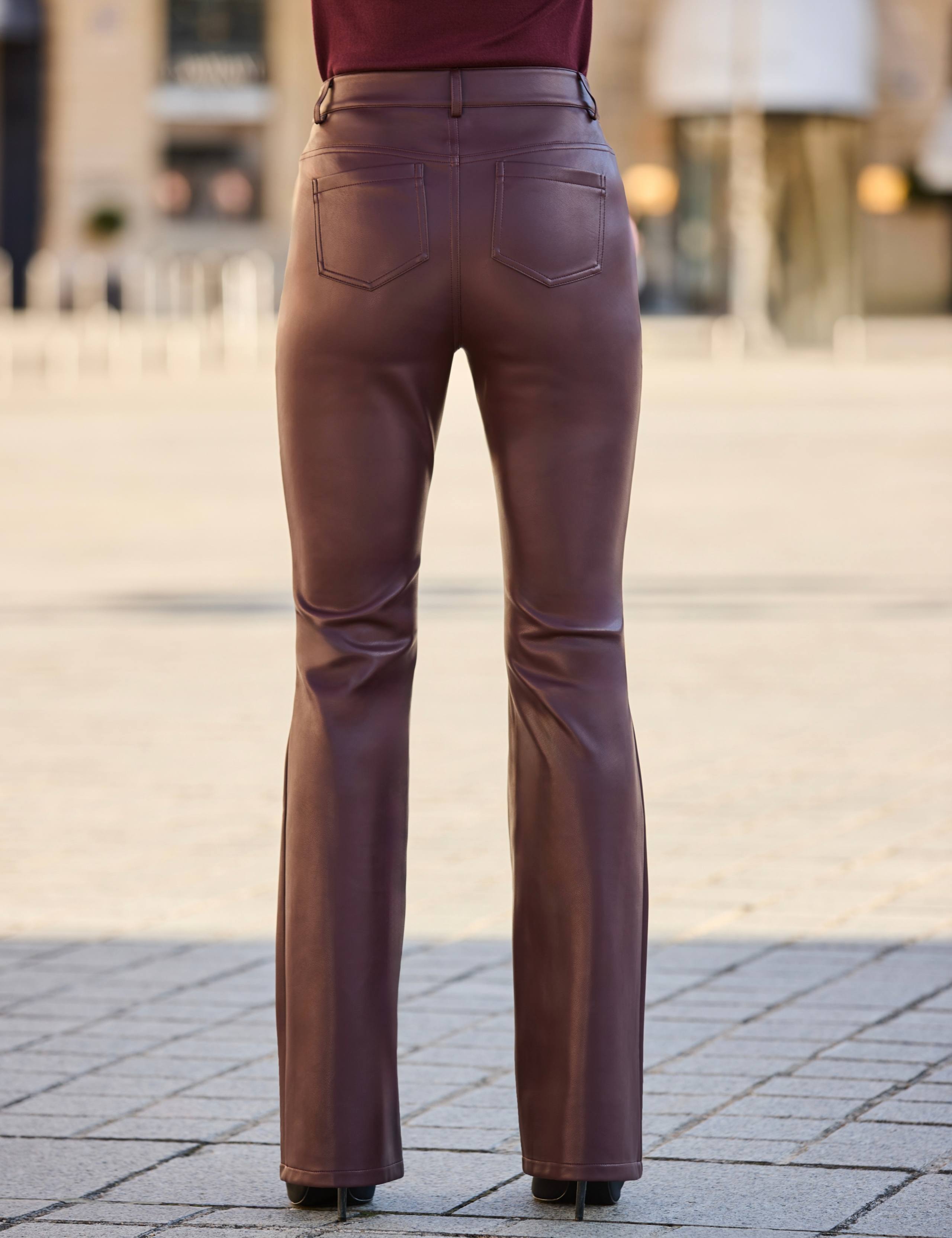 Faux Leather Bootcut Trousers 4 of 8