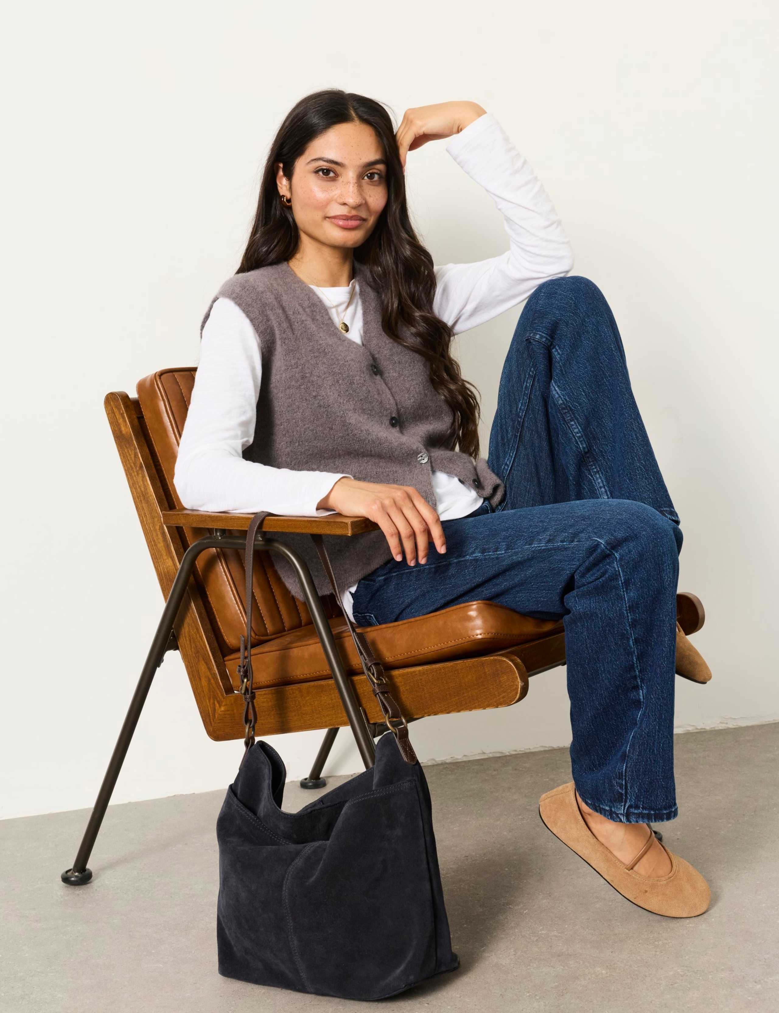 Wool Blend V-Neck Knitted Vest 5 of 6