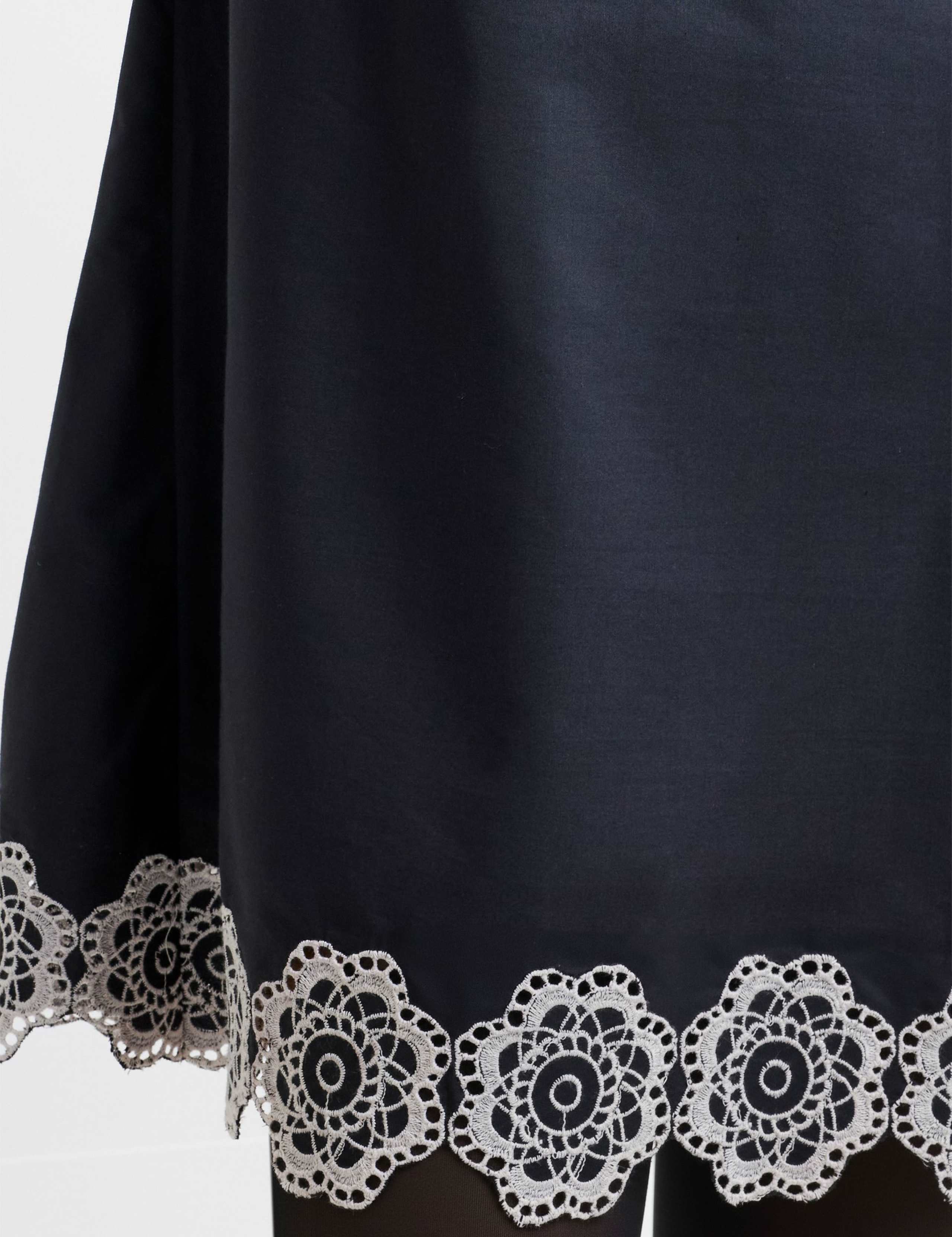 Cotton Blend Broderie Mini Shift Dress 6 of 6