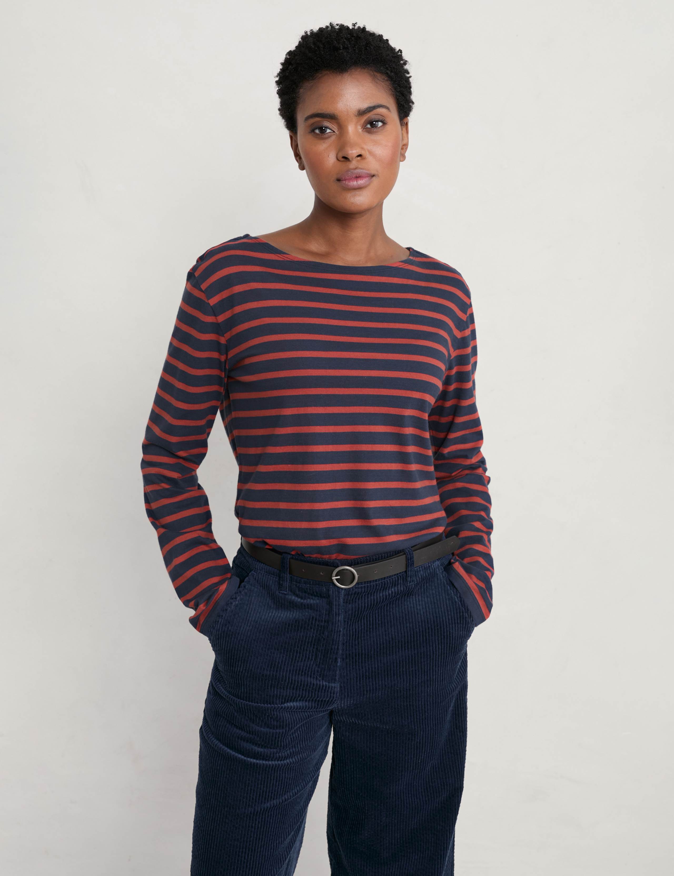 Organic Cotton Striped Long Sleeve Top 1 of 4