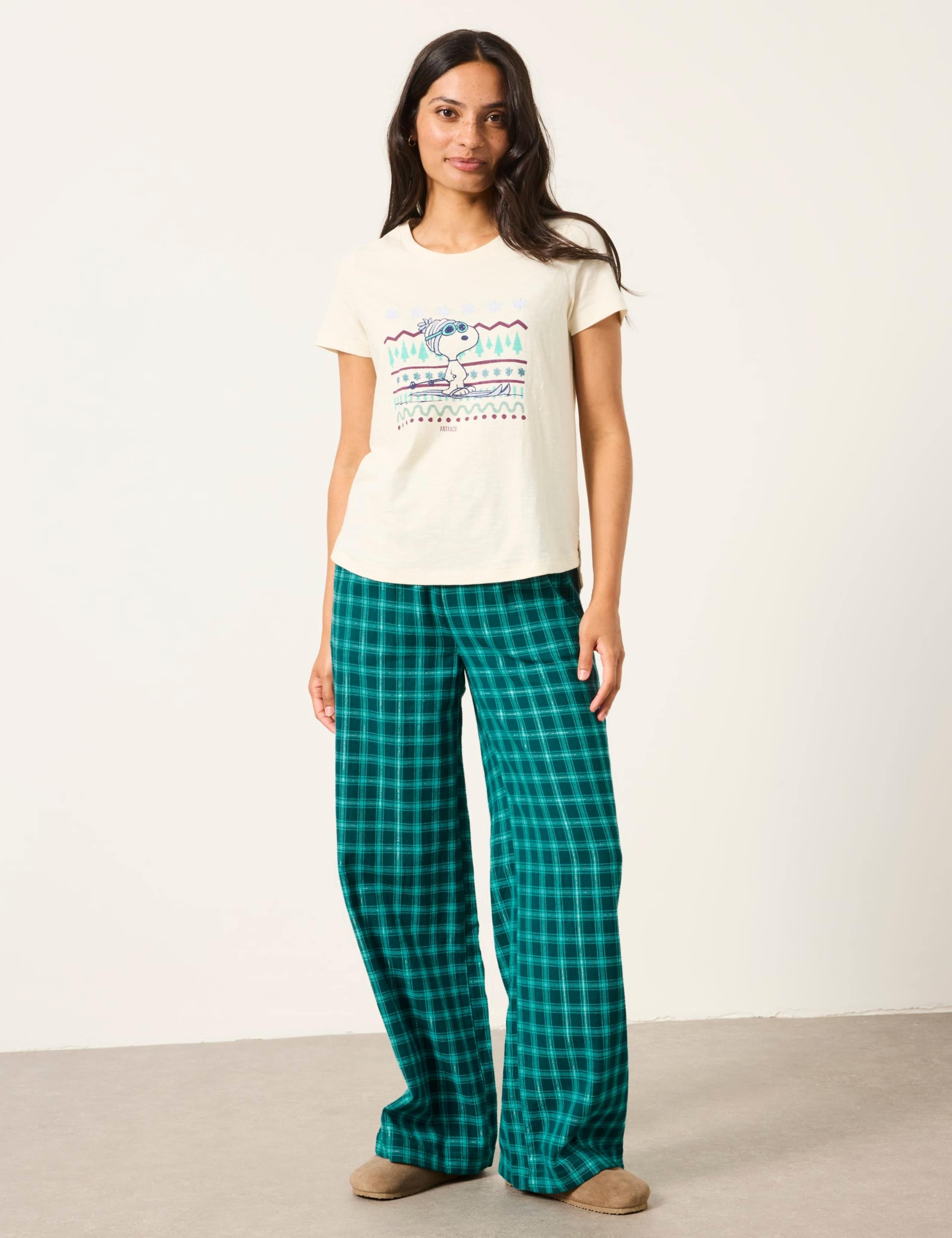 Cotton Rich Sparkle Gingham Pyjama Bottoms 3 of 6