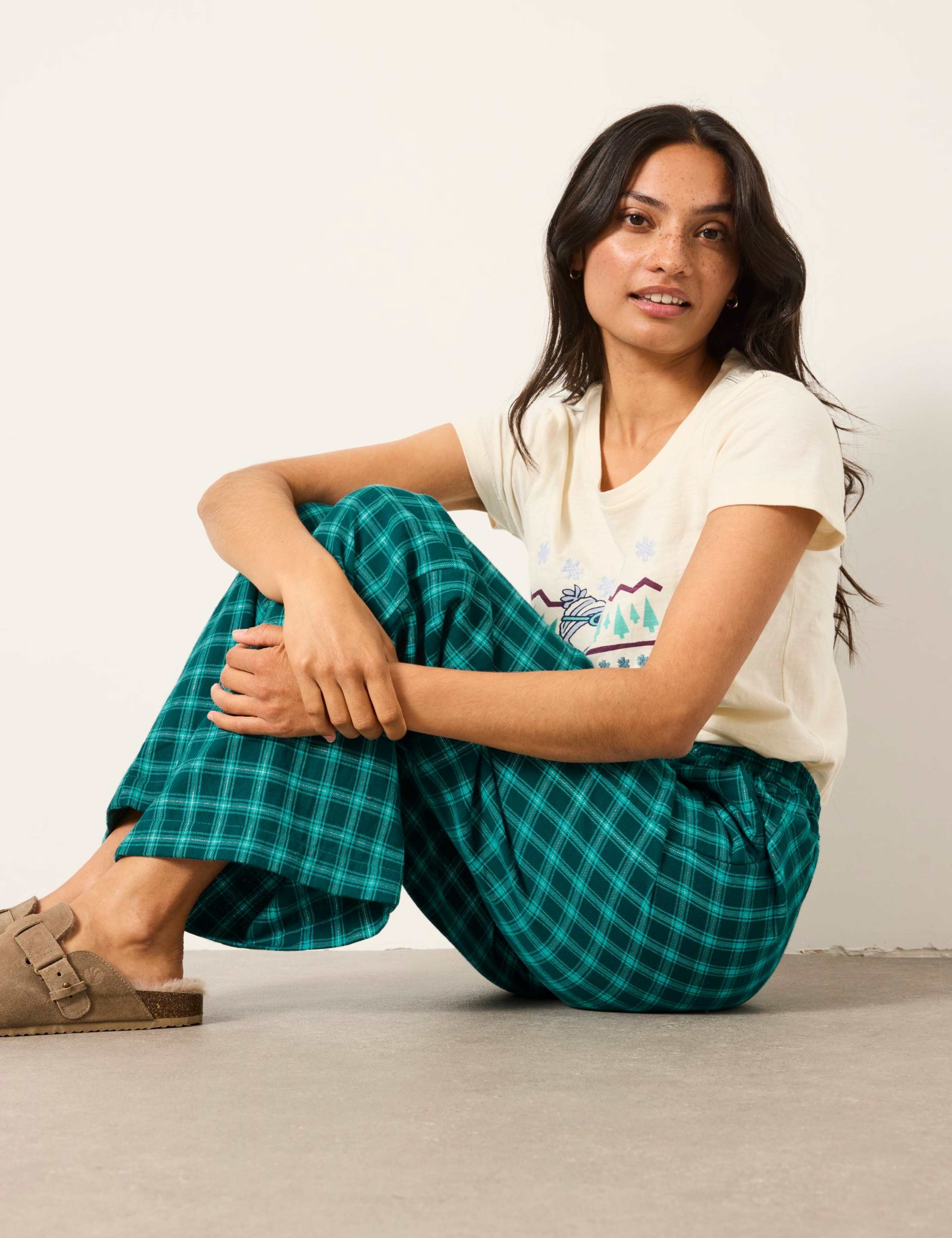 Cotton Rich Sparkle Gingham Pyjama Bottoms 4 of 6