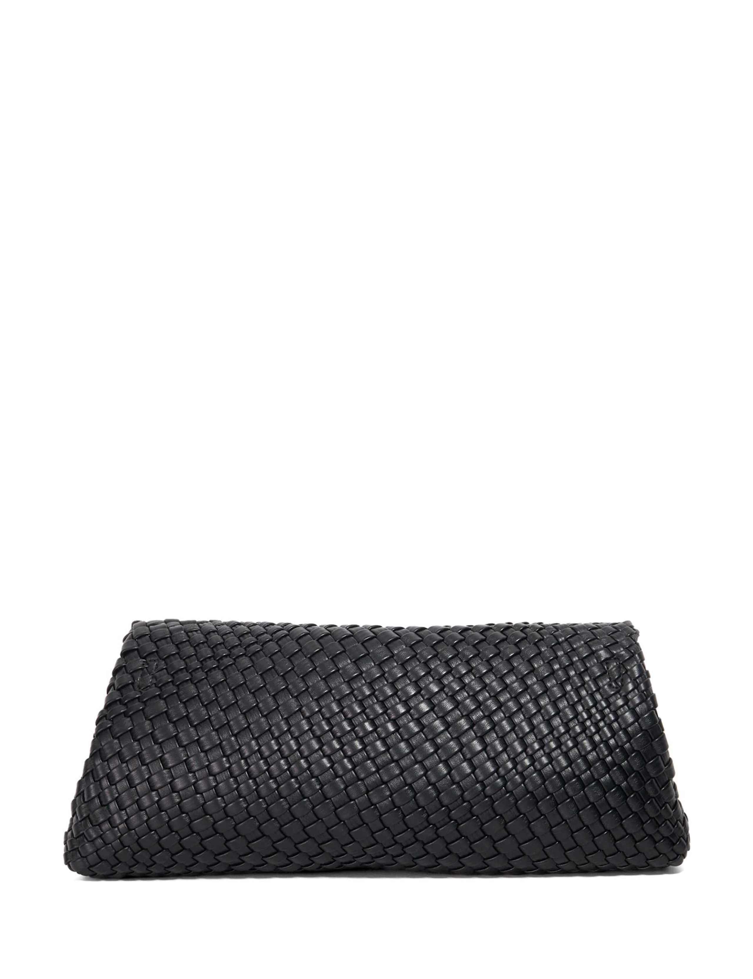 Faux Leather Woven Clutch Bag 4 of 6