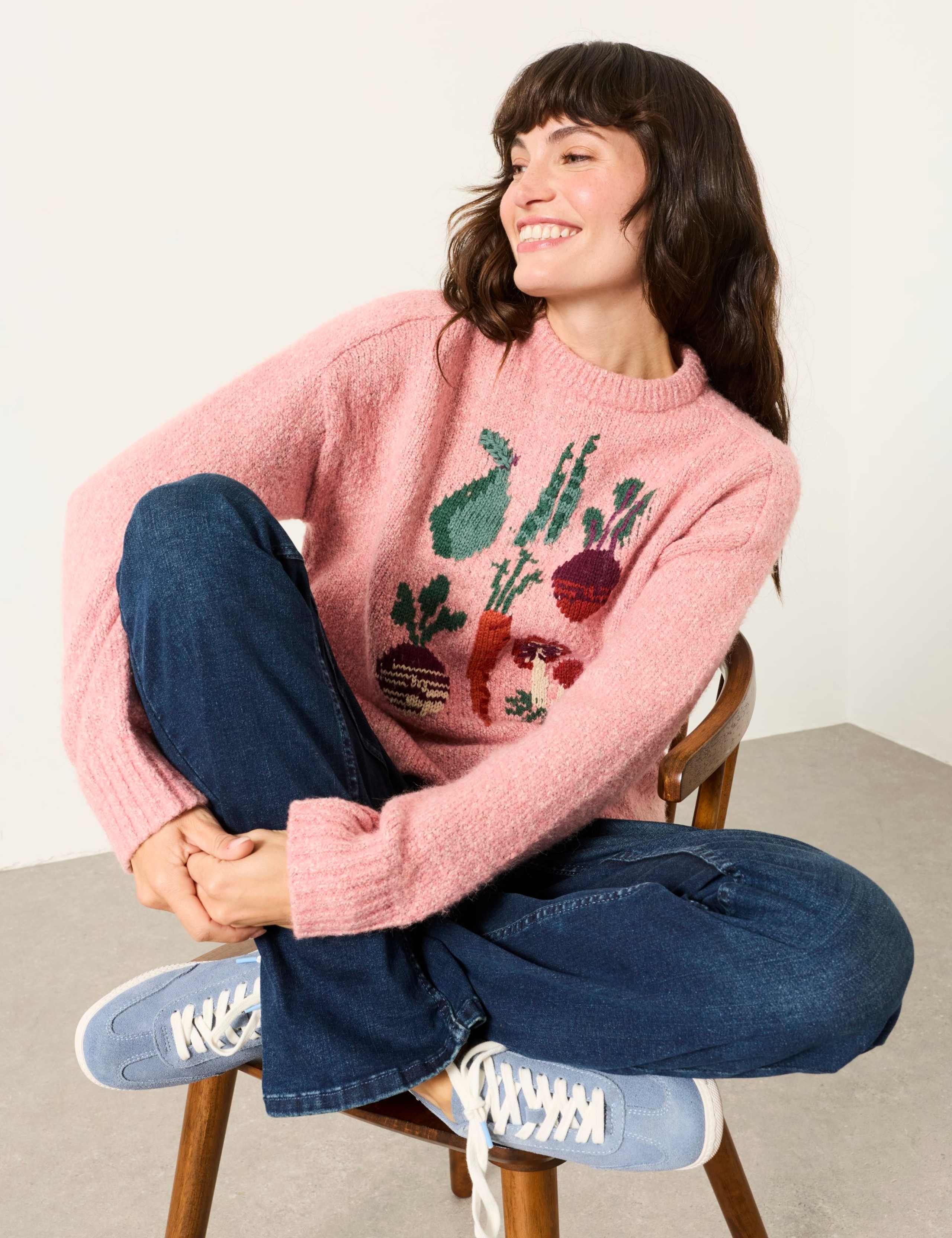 Vegetable Crew Neck Jumper with Wool 4 of 5