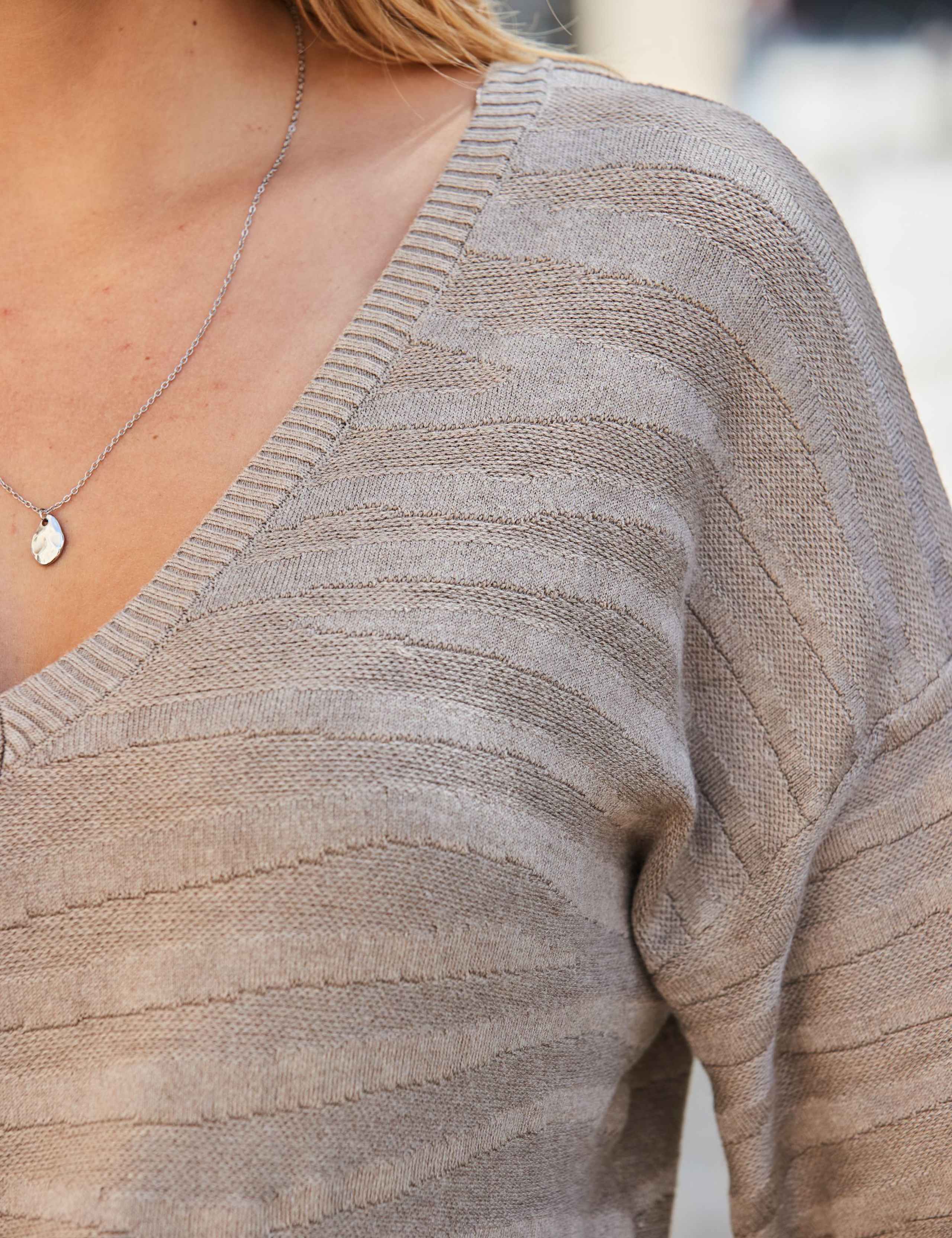 Textured Animal Print V-Neck Jumper 6 of 6
