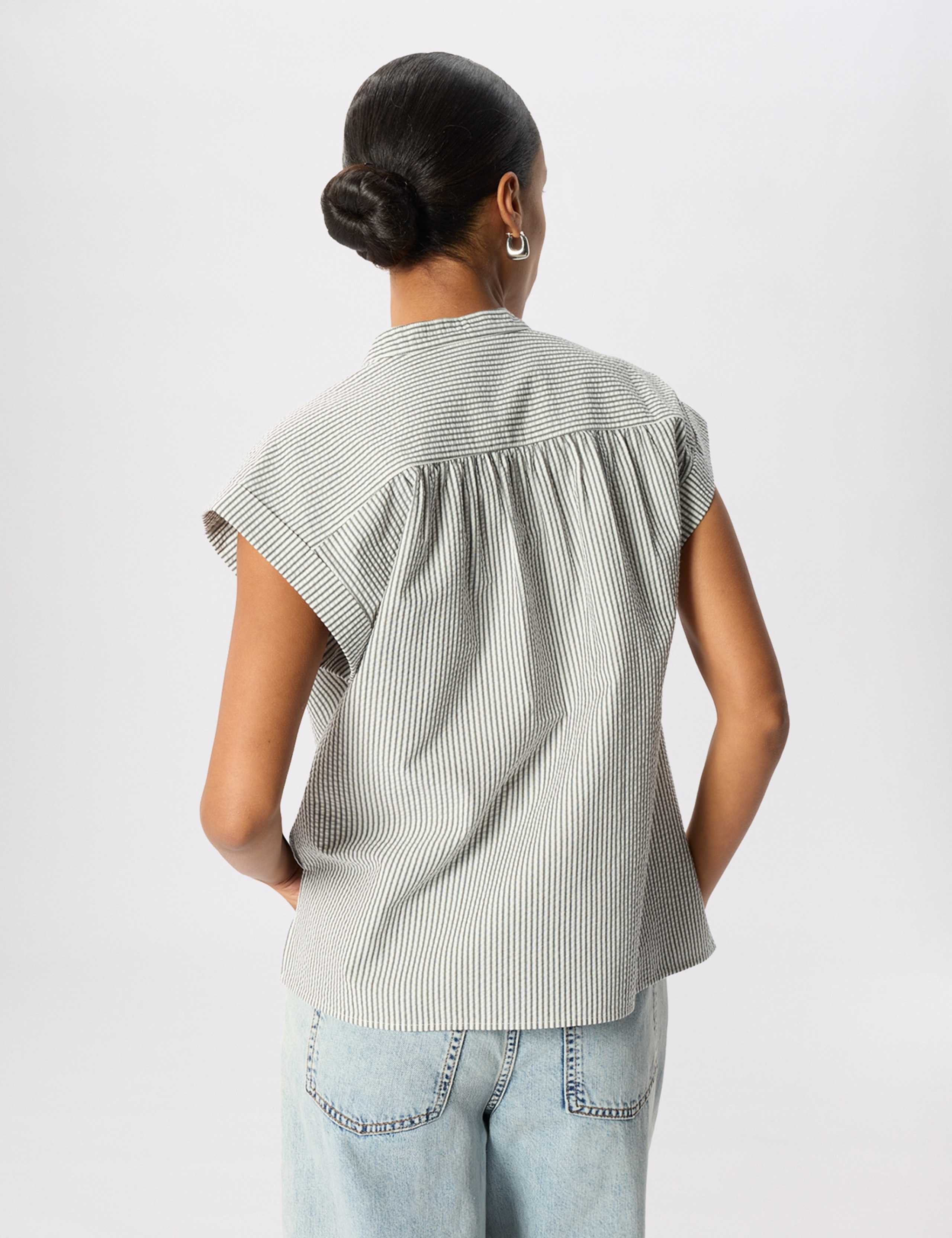 Pure Cotton Seersucker Striped Shirt 3 of 6