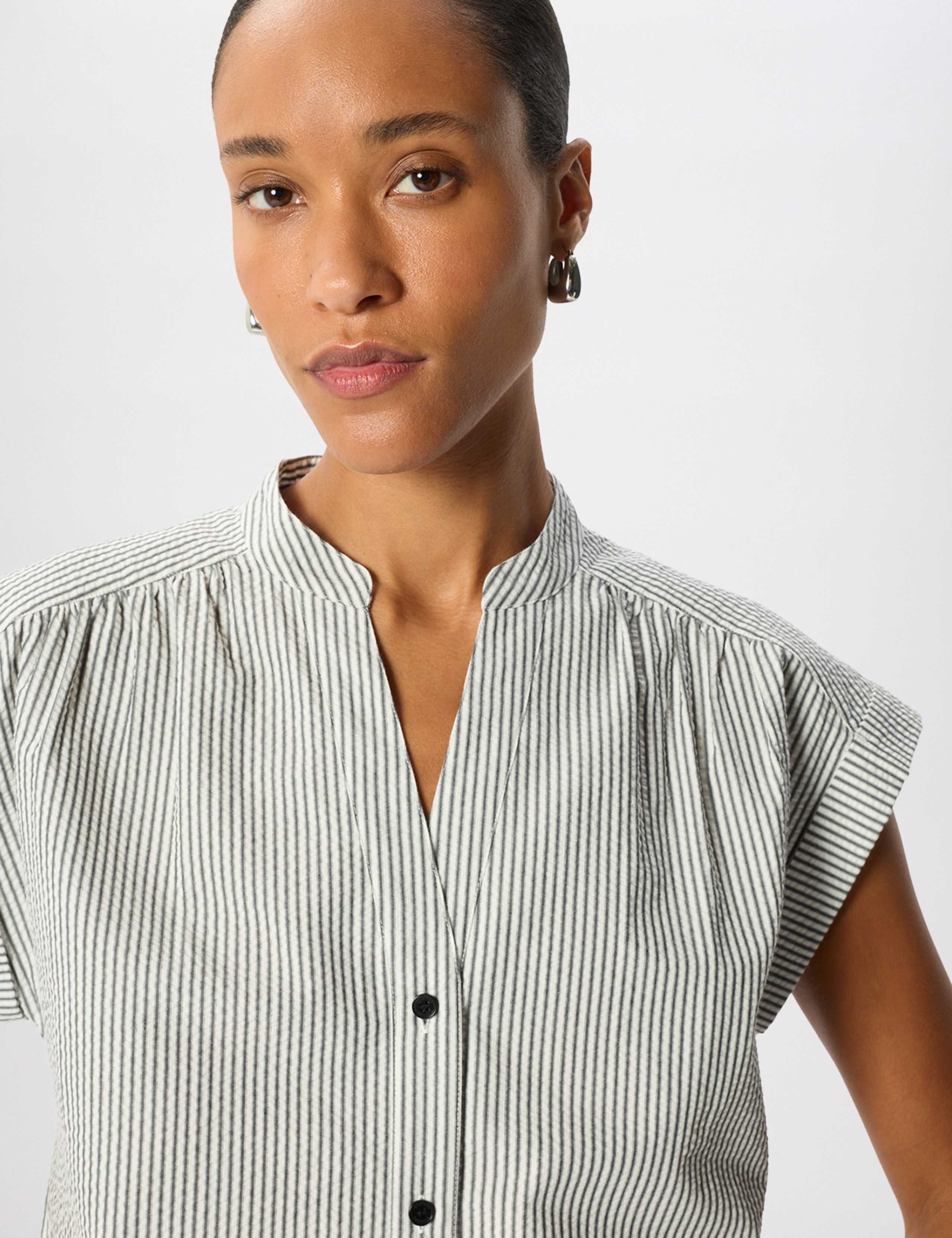Pure Cotton Seersucker Striped Shirt 6 of 6