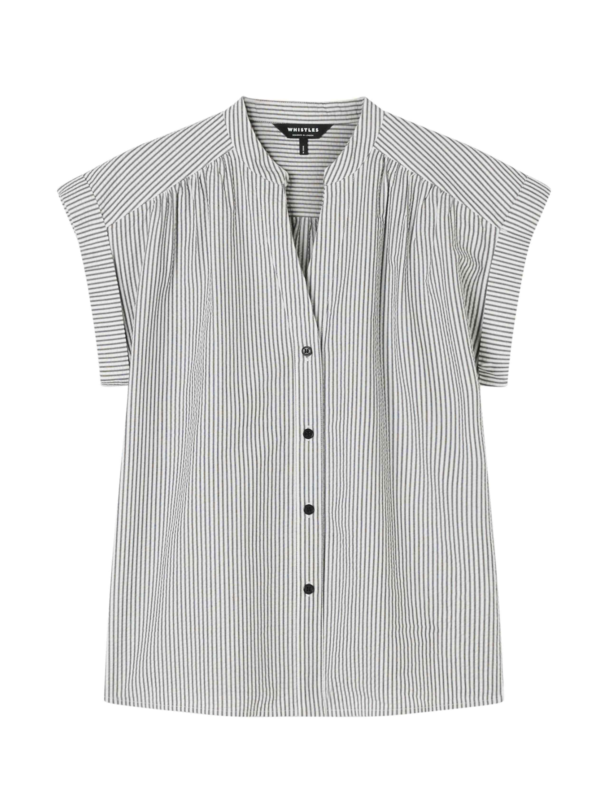 Pure Cotton Seersucker Striped Shirt 2 of 6