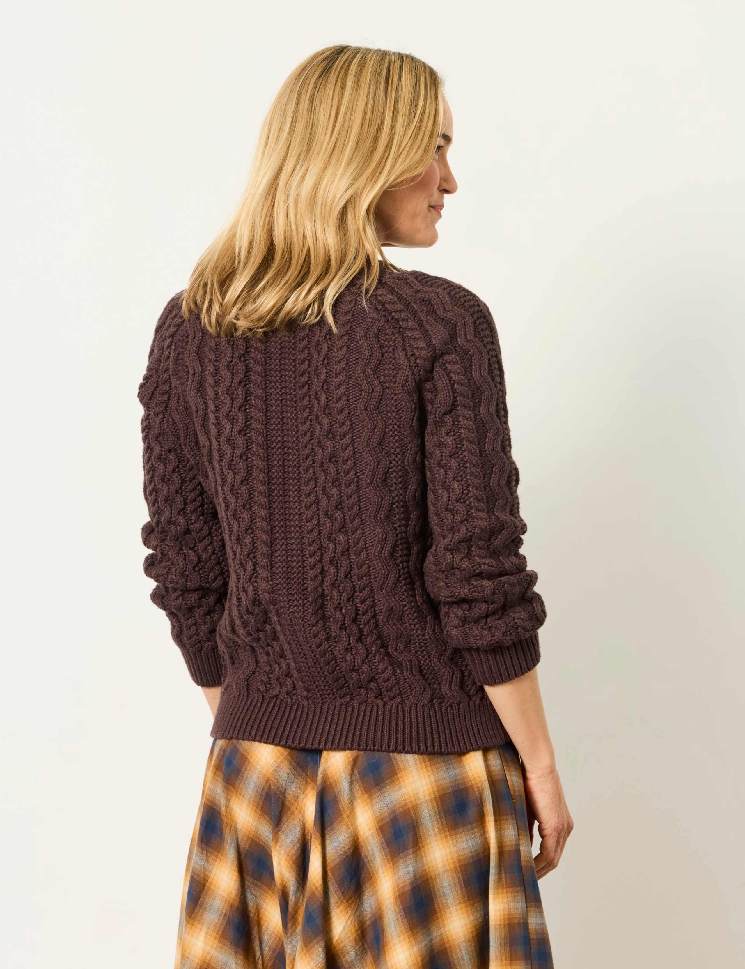 Cotton Rich Cable Knit Jumper 3 of 6