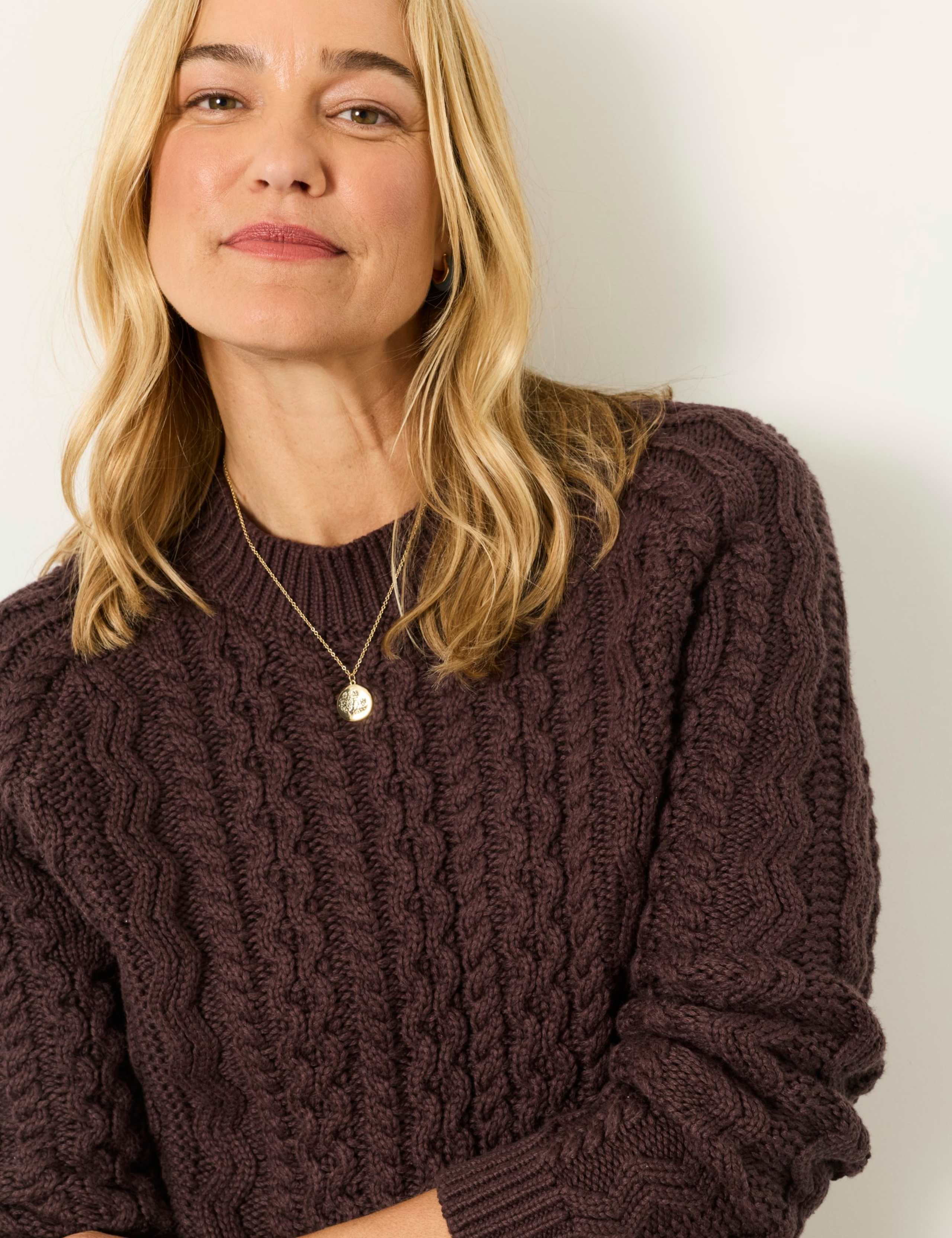 Cotton Rich Cable Knit Jumper 6 of 6