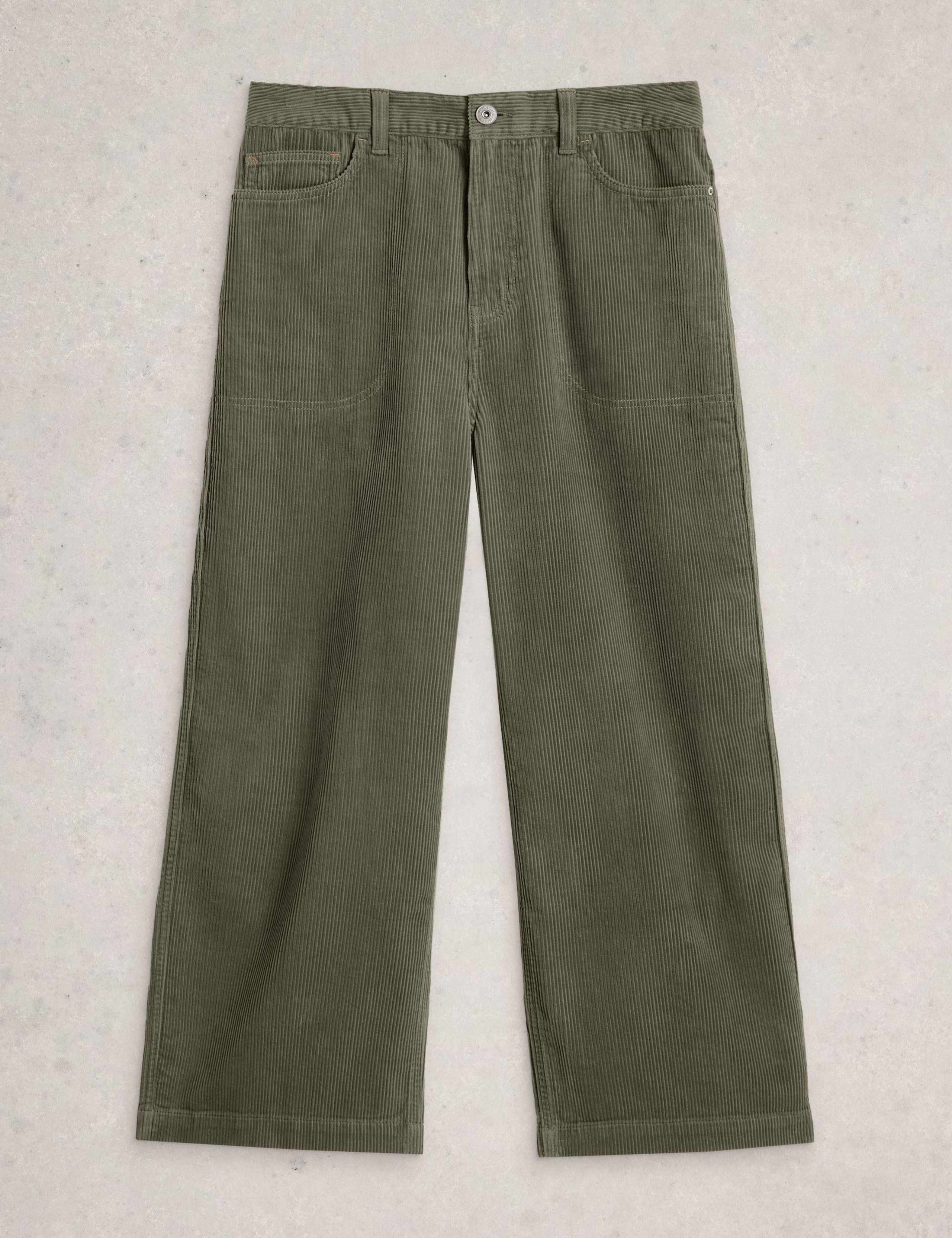 Cord Wide Leg Cropped Trousers 2 of 6