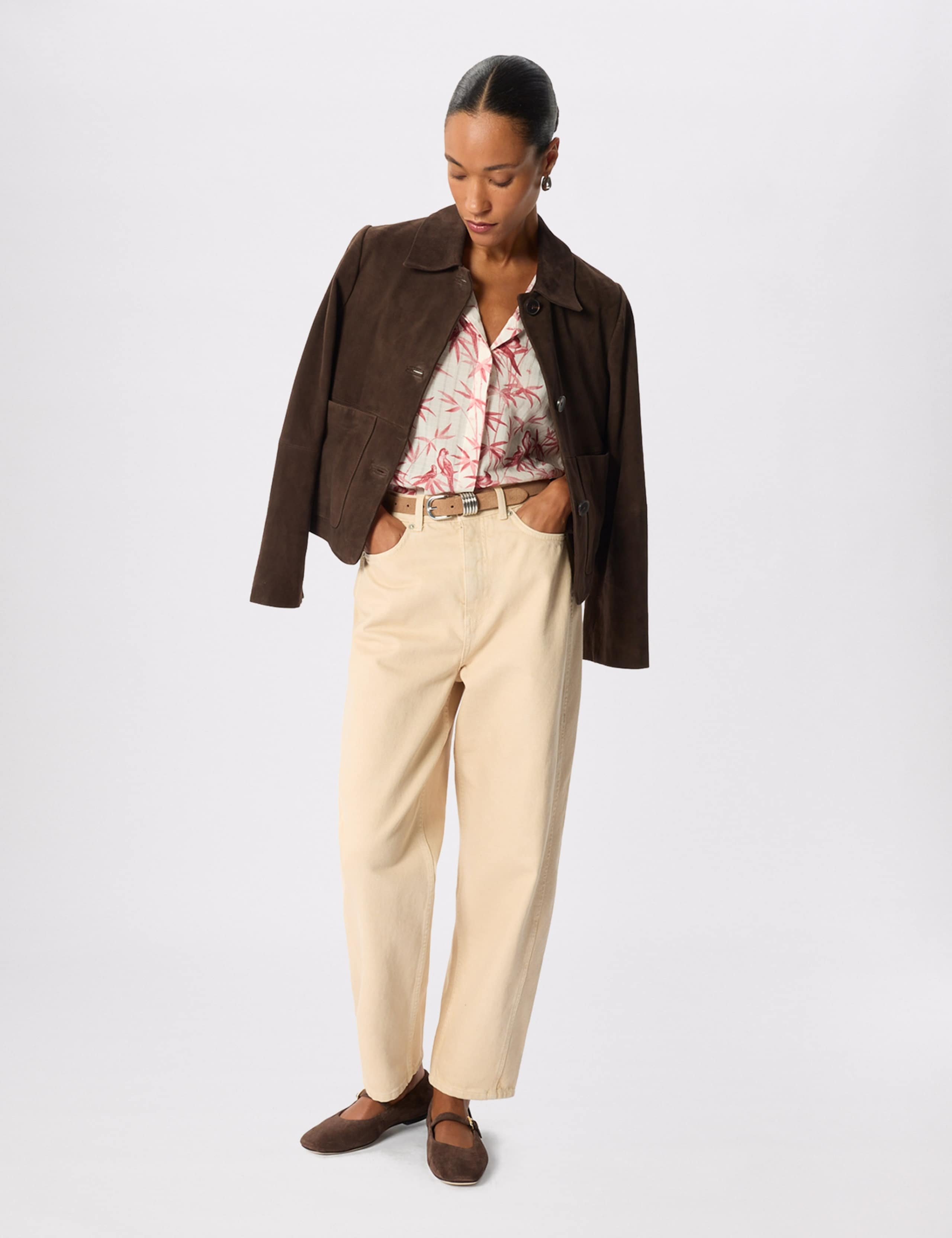 Lyocell Rich Parakeet Print Textured Shirt 5 of 6