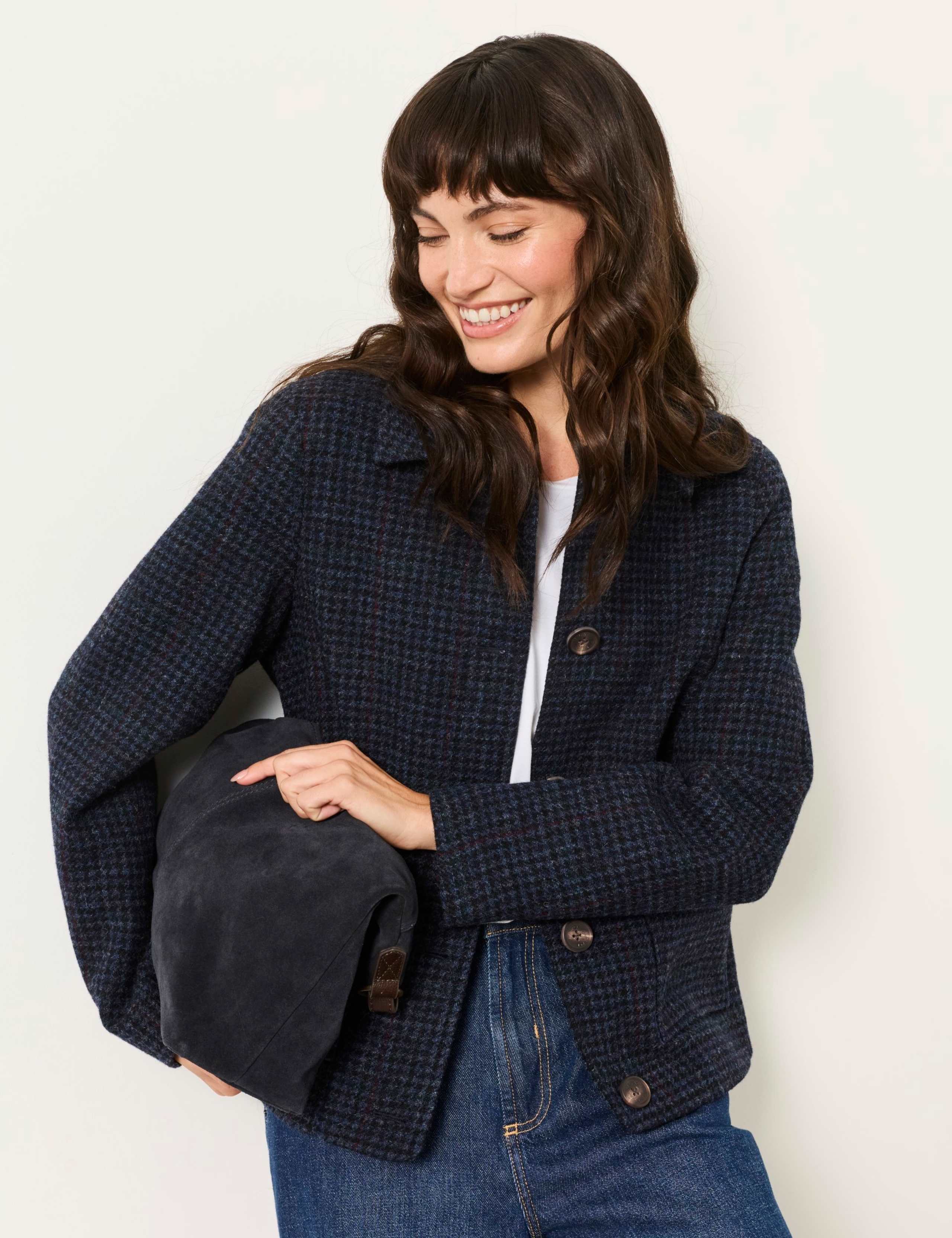 Pure Wool Checked Jacket 5 of 7