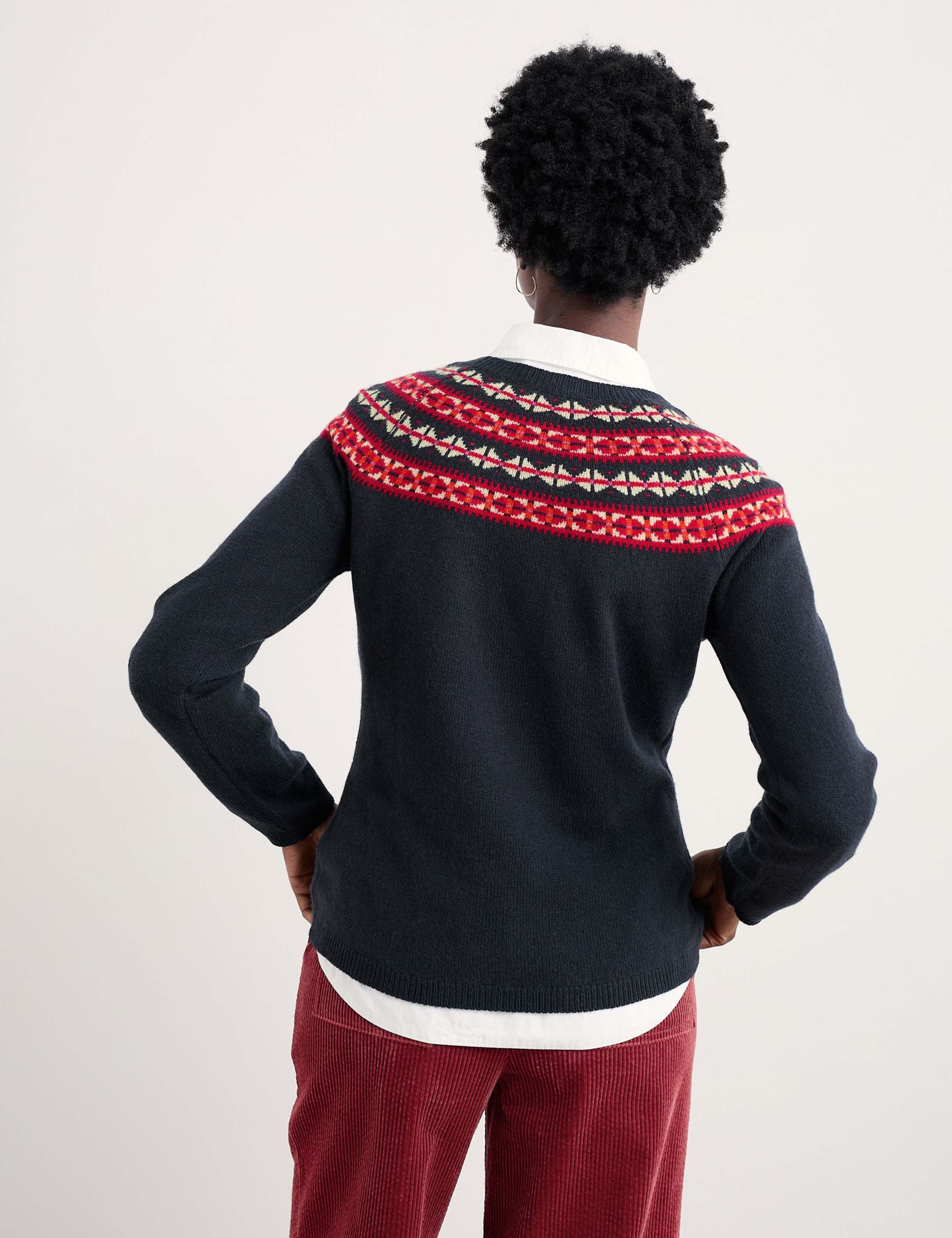 Merino Wool Rich Fair Isle Jumper 4 of 5