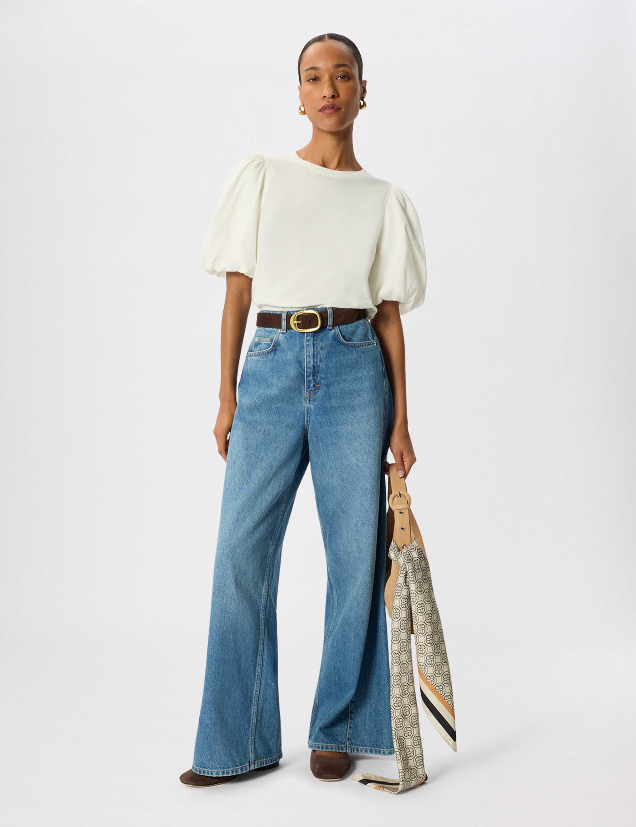 Pure Cotton Puff Sleeve T-Shirt 3 of 6