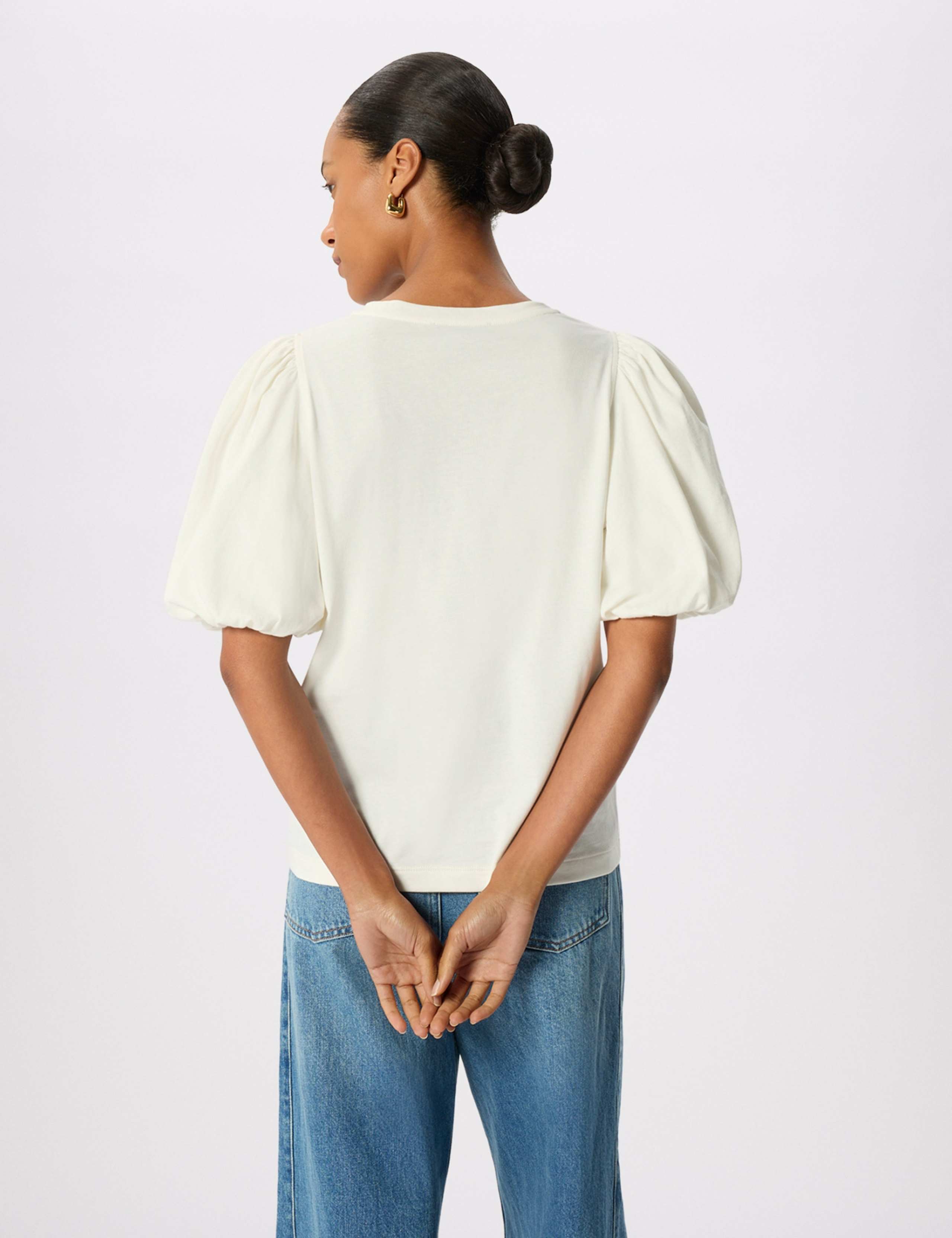 Pure Cotton Puff Sleeve T-Shirt 6 of 6