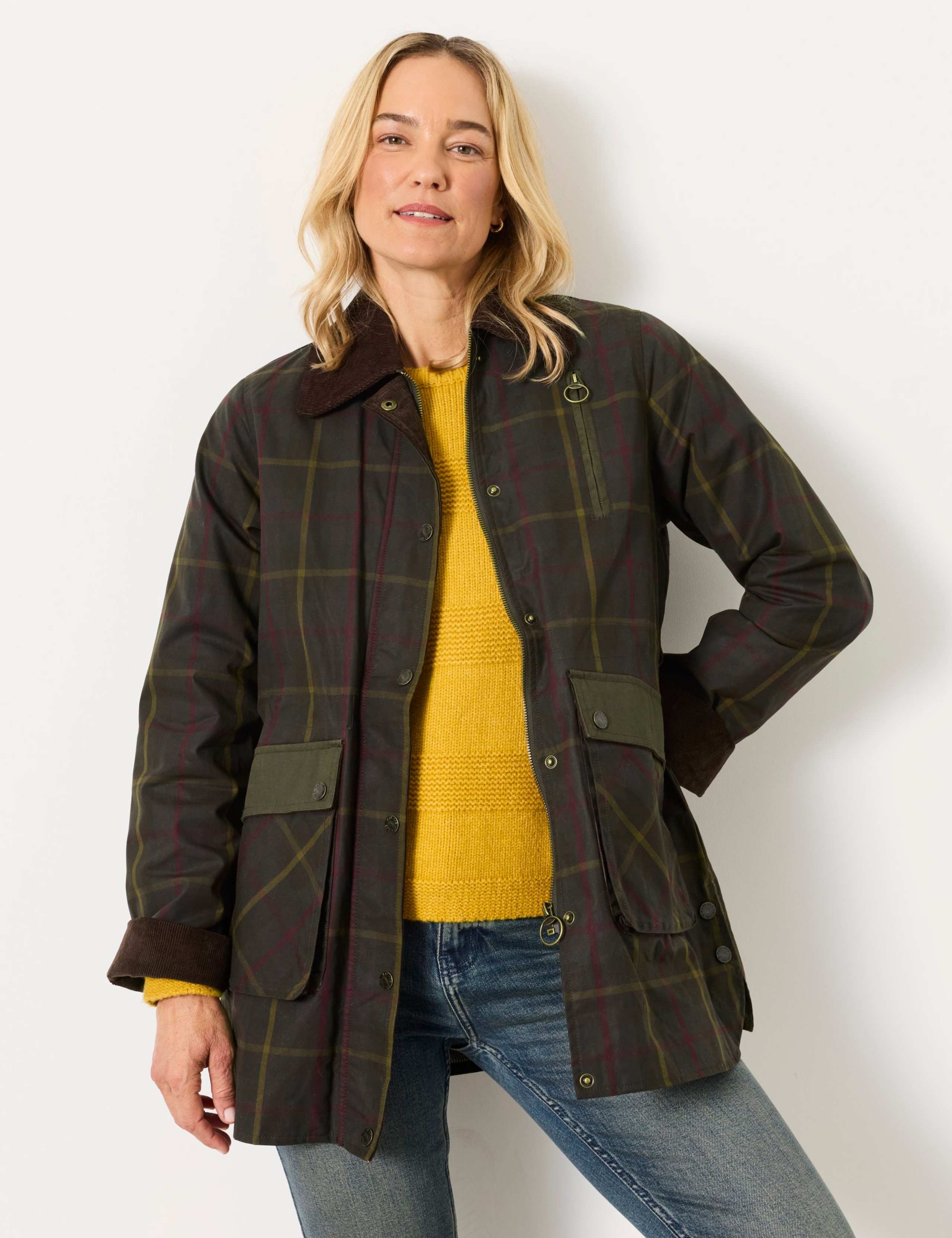 Pure Cotton Checked Utility Jacket 1 of 6