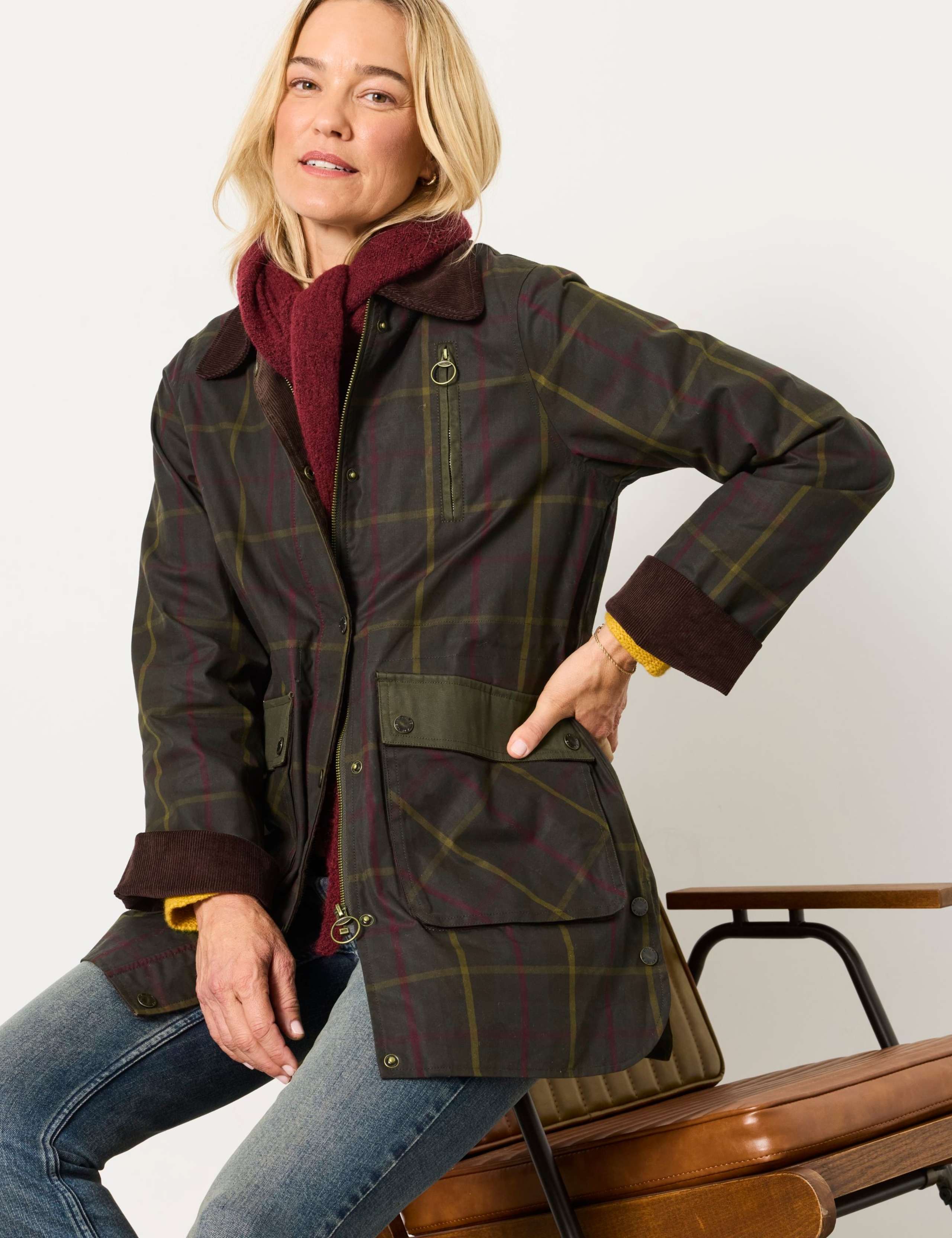 Pure Cotton Checked Utility Jacket 4 of 6