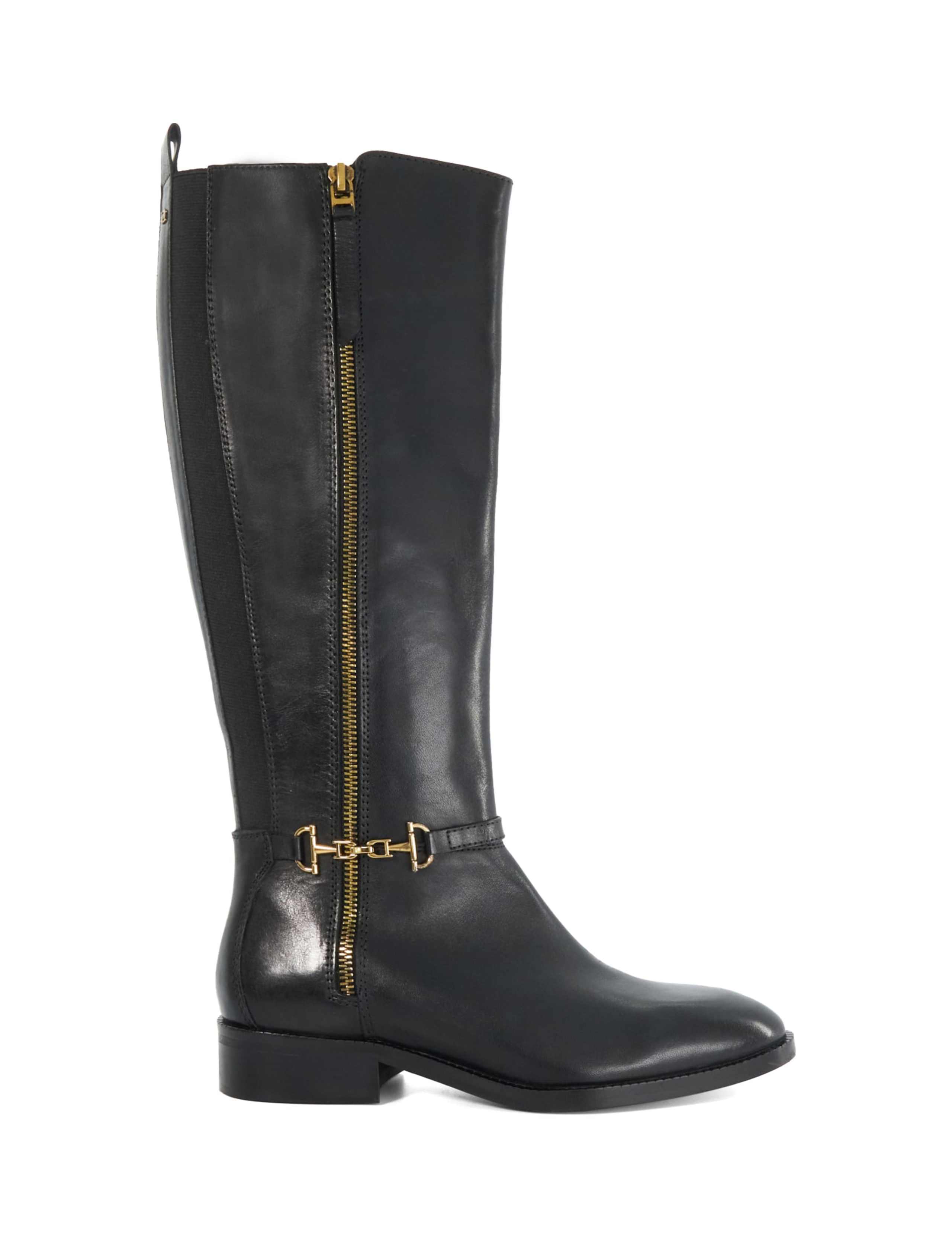 Wide Fit Leather Flat Knee High Boots 1 of 5