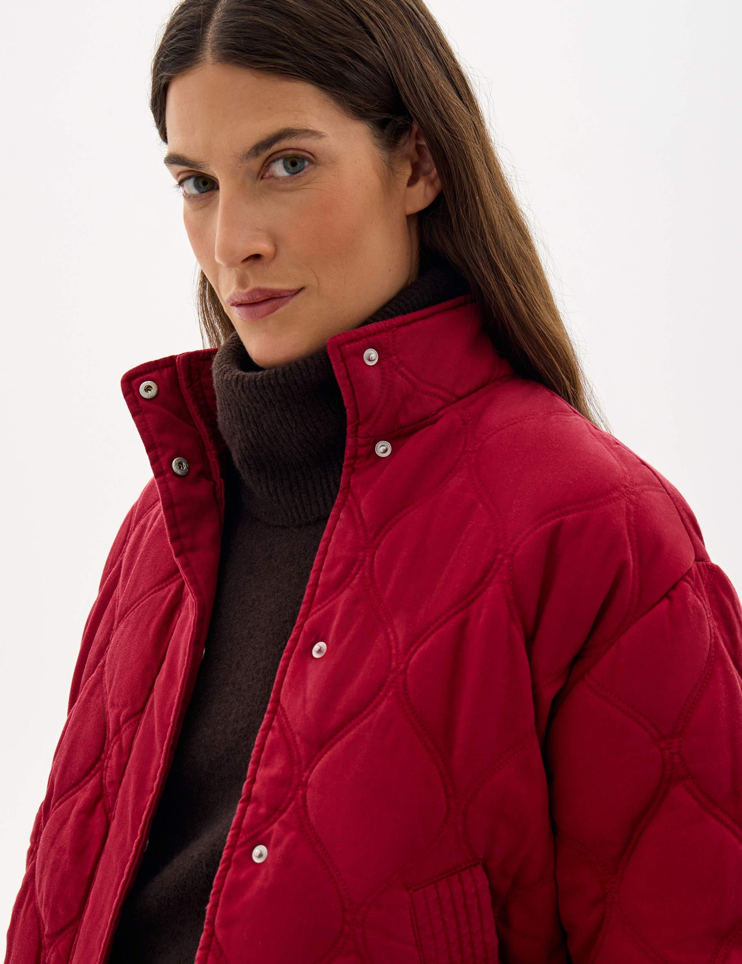 Lyocell Rich Quilted Funnel Neck Puffer Jacket 7 of 7