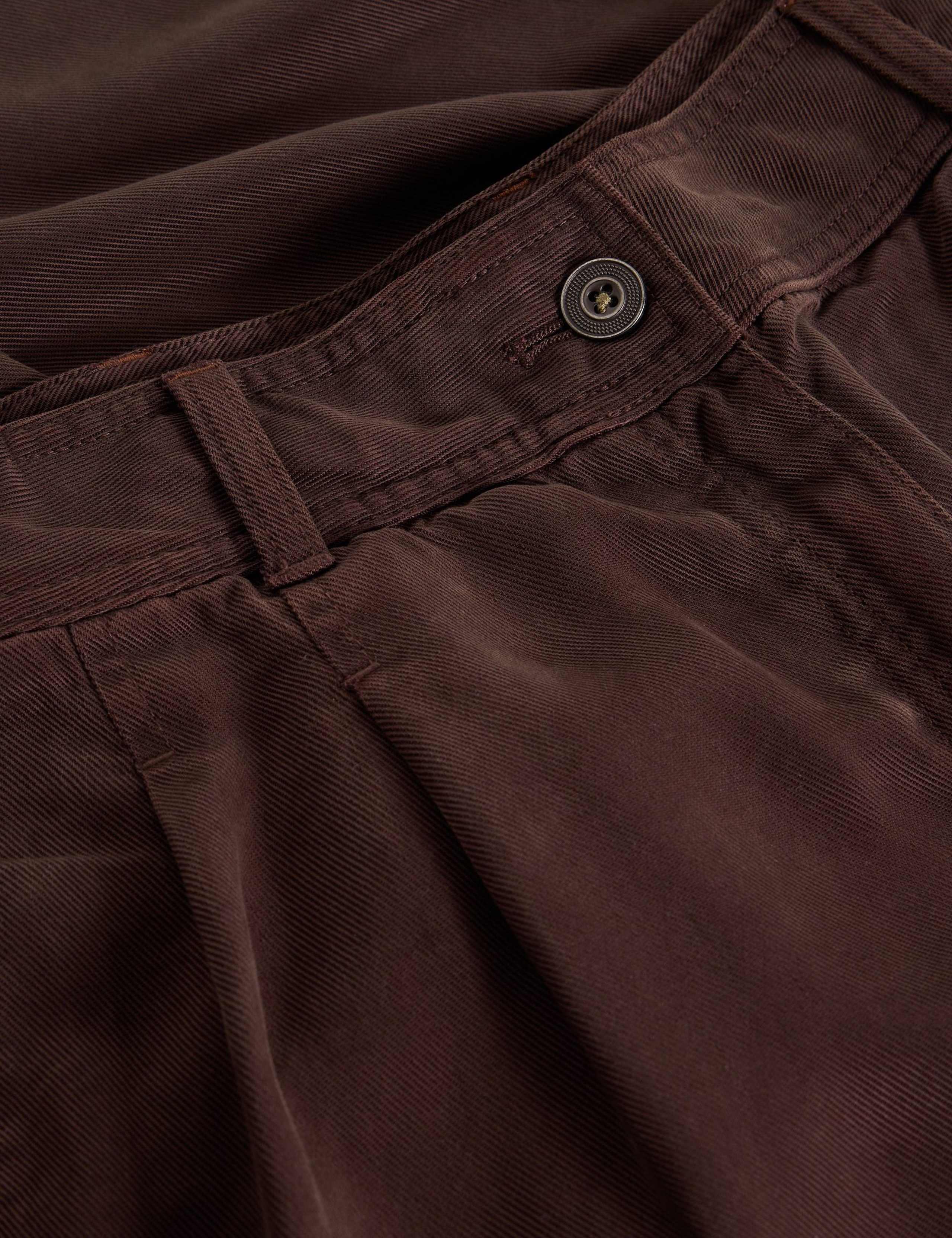 Pure Lyocell Pleat Front Wide Leg Trousers 3 of 6