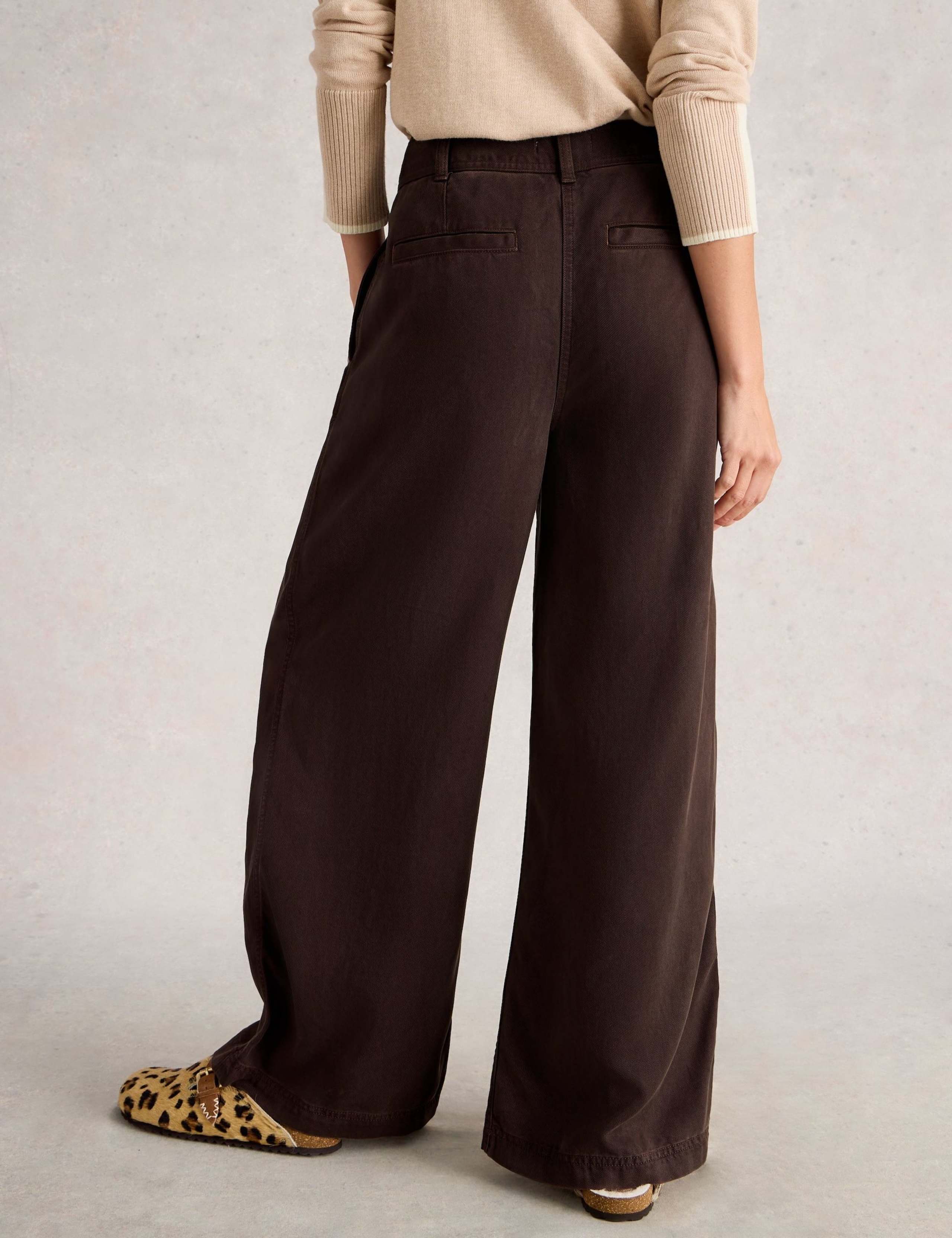 Pure Lyocell Pleat Front Wide Leg Trousers 6 of 6
