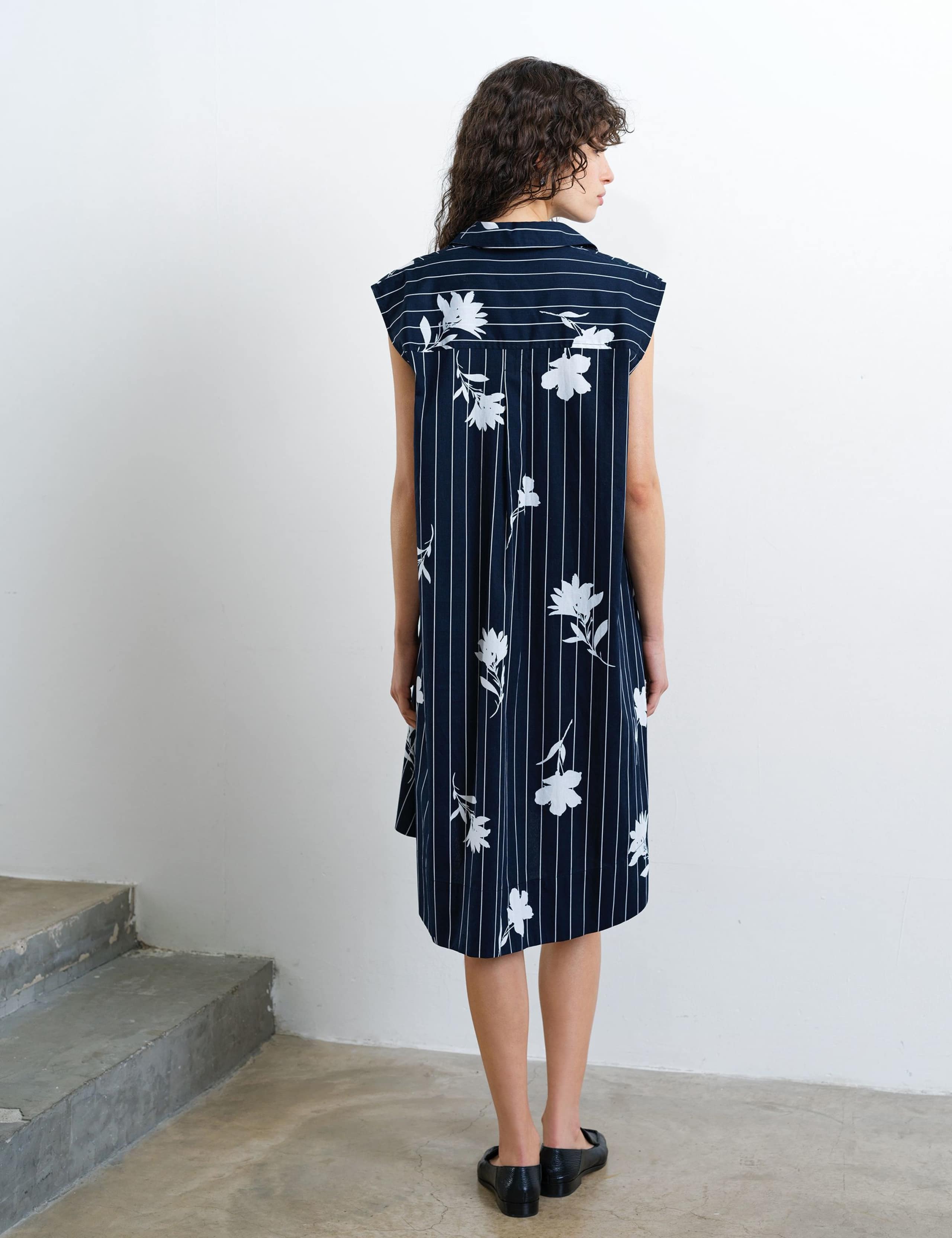 Pure Cotton Floral Knee Length Shirt Dress 5 of 5