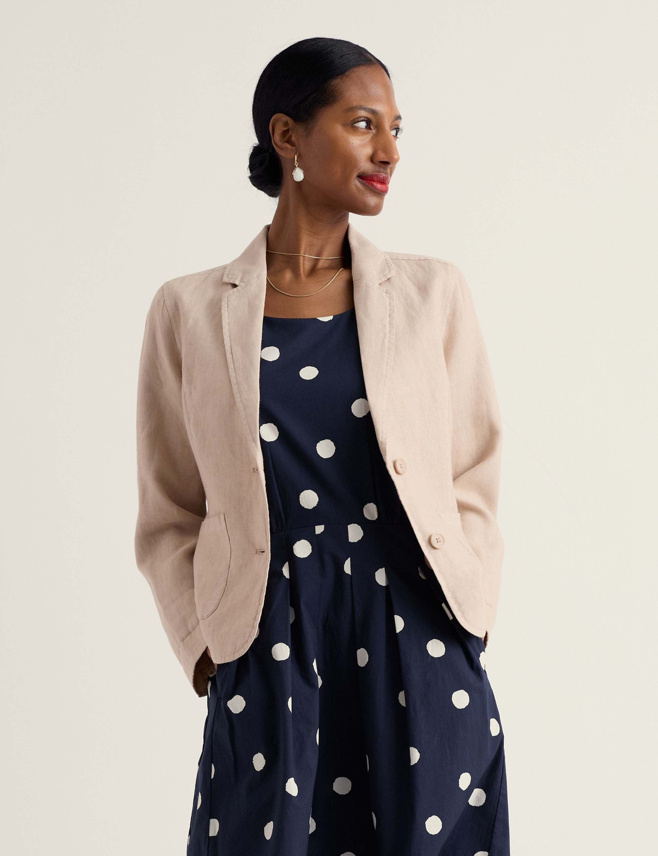 Pure Linen Single Breasted Blazer 3 of 5