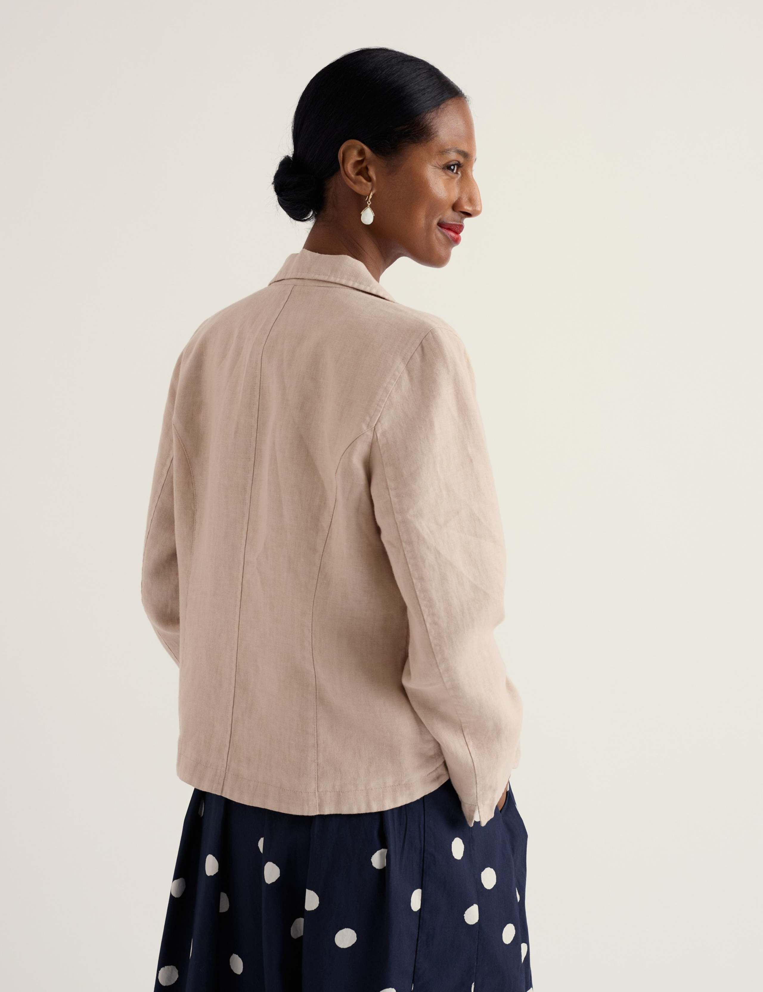 Pure Linen Single Breasted Blazer 4 of 5