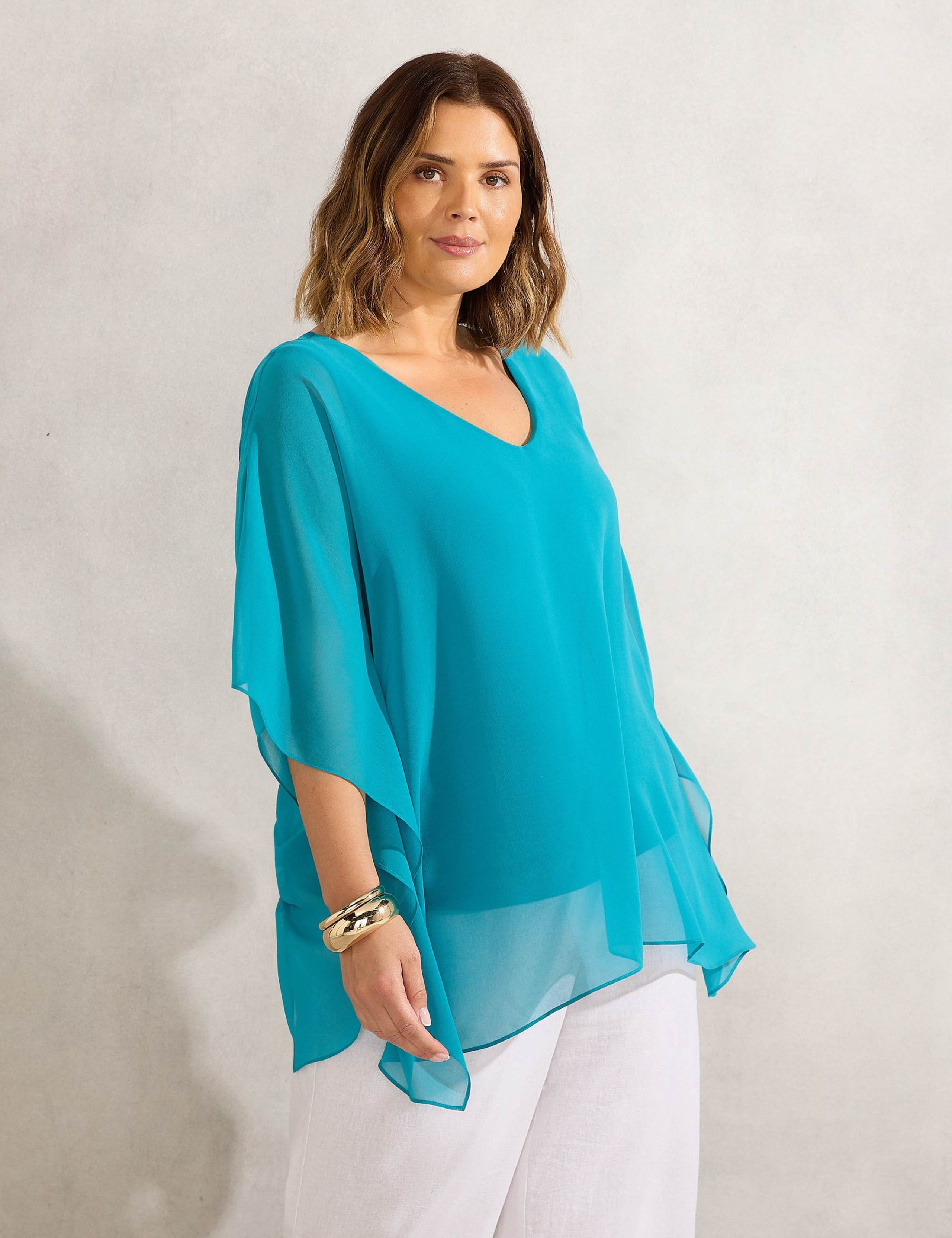 Chiffon V-Neck Blouse 1 of 3