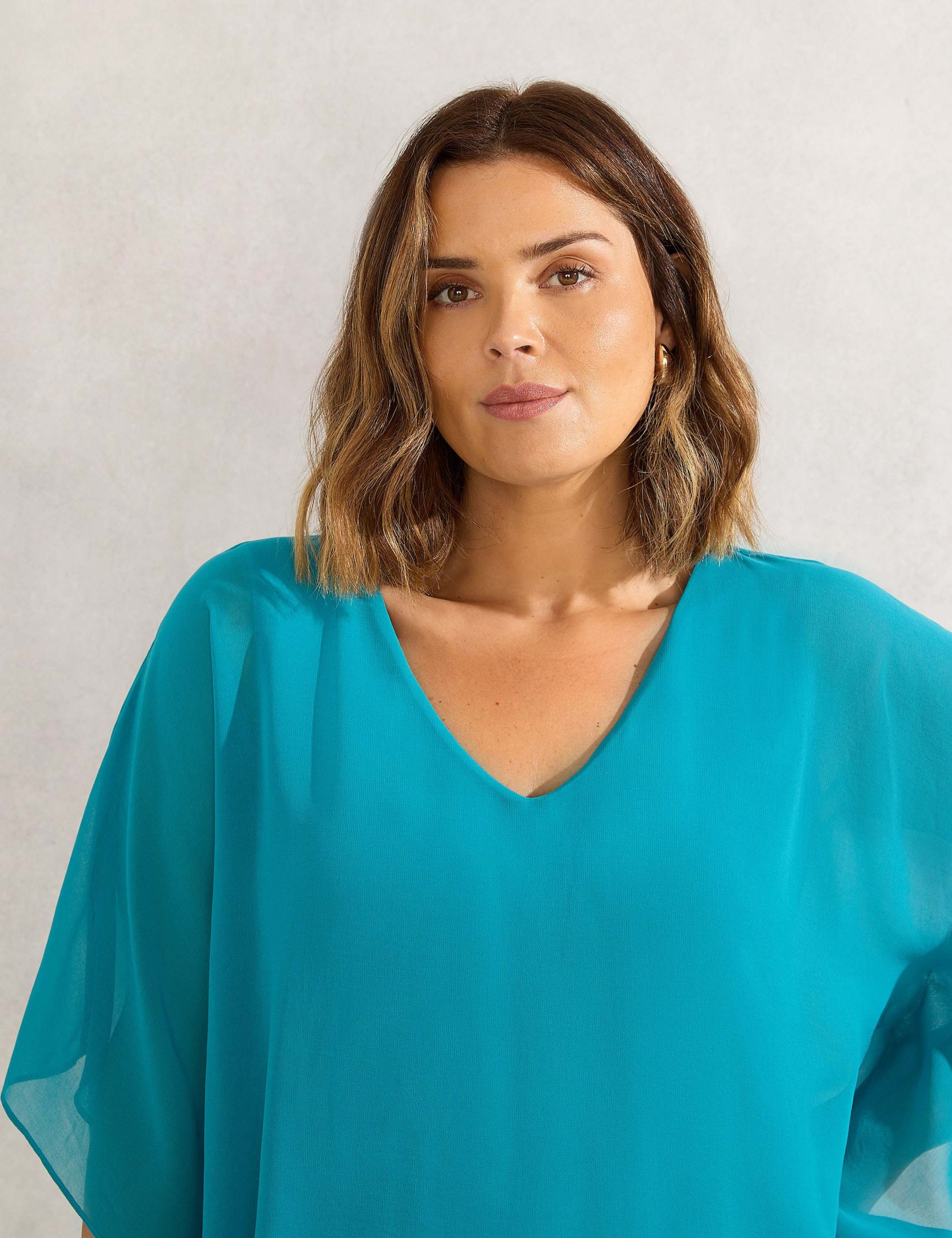 Chiffon V-Neck Blouse 2 of 3