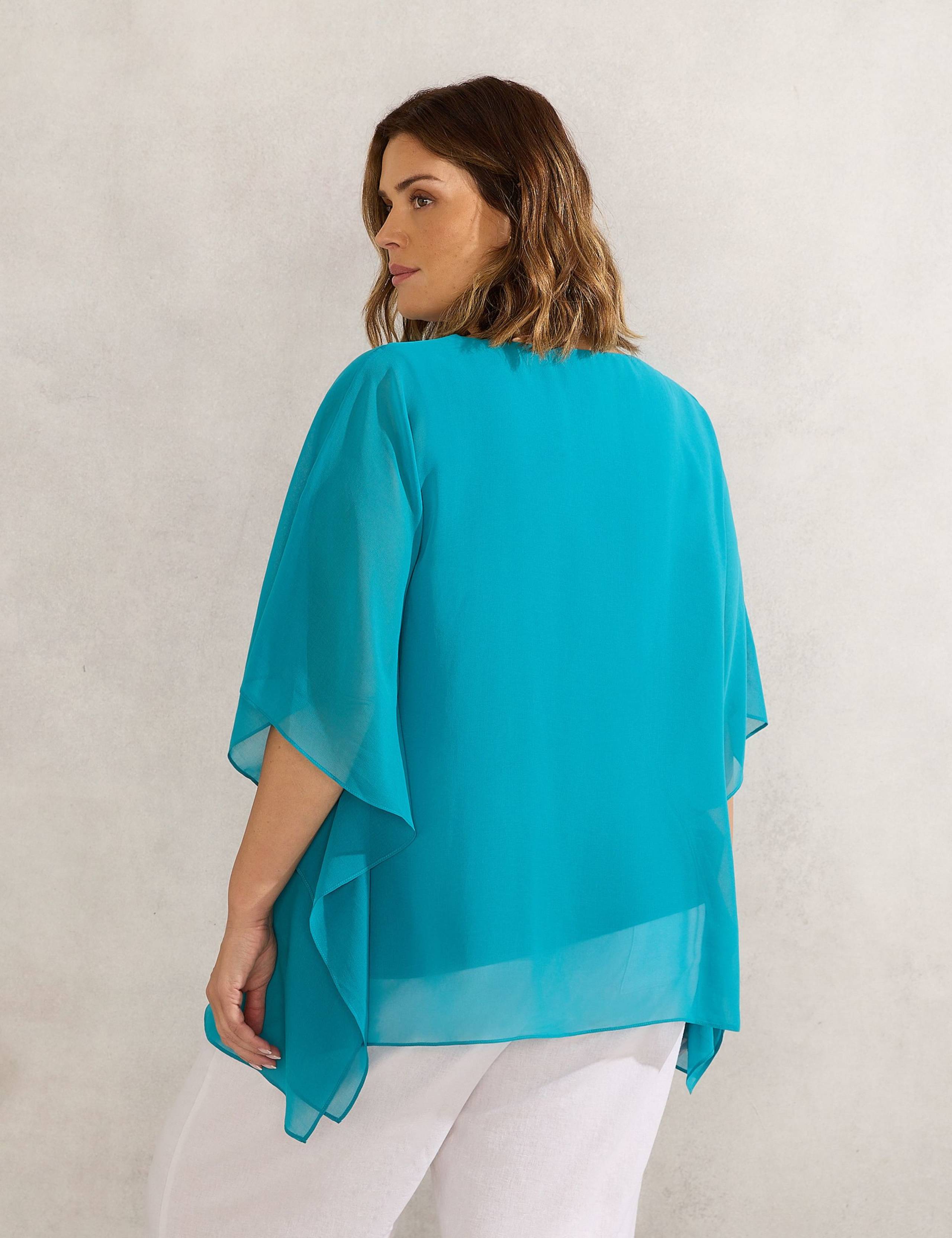 Chiffon V-Neck Blouse 3 of 3
