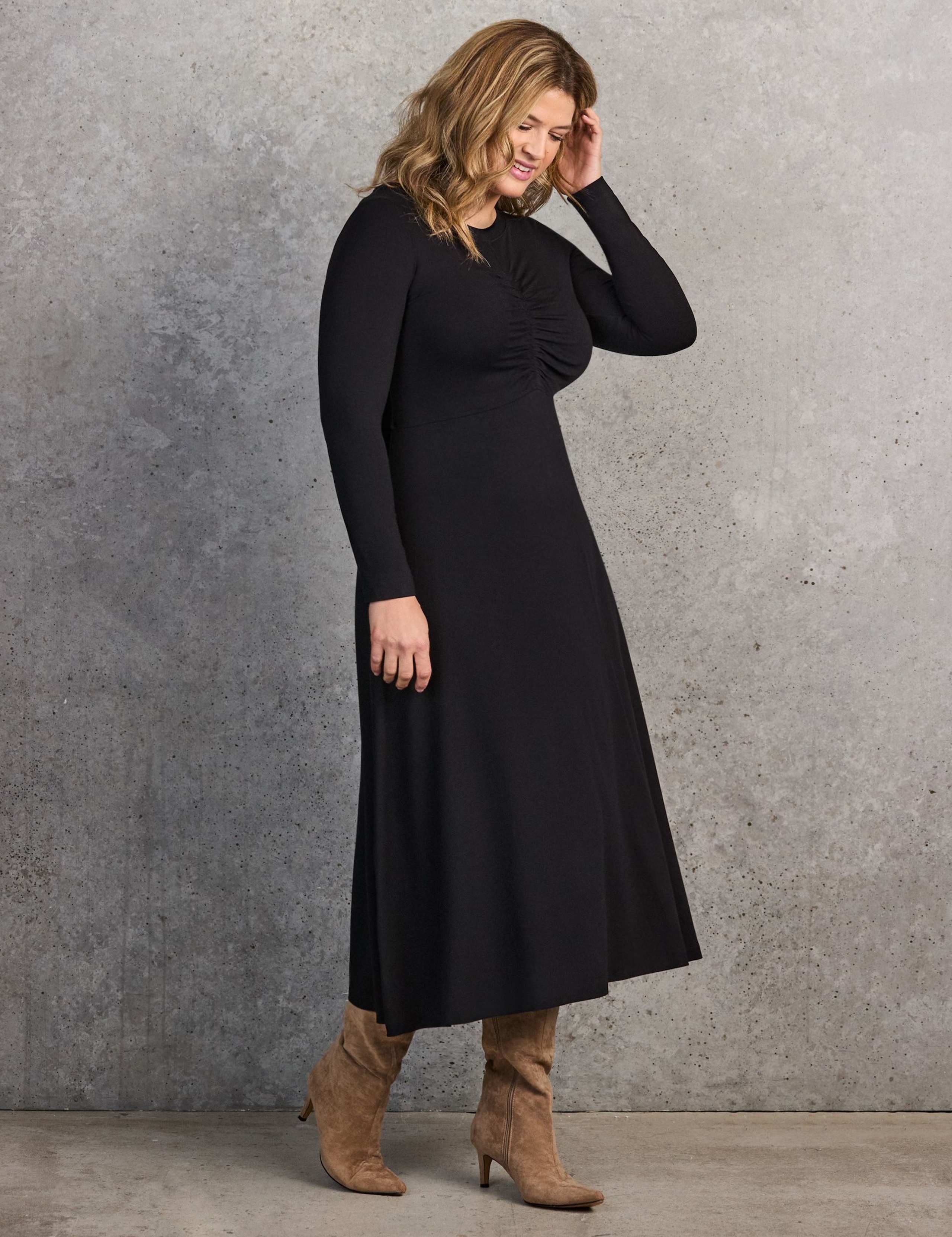 Jersey Ruched Midaxi Column Dress 2 of 6