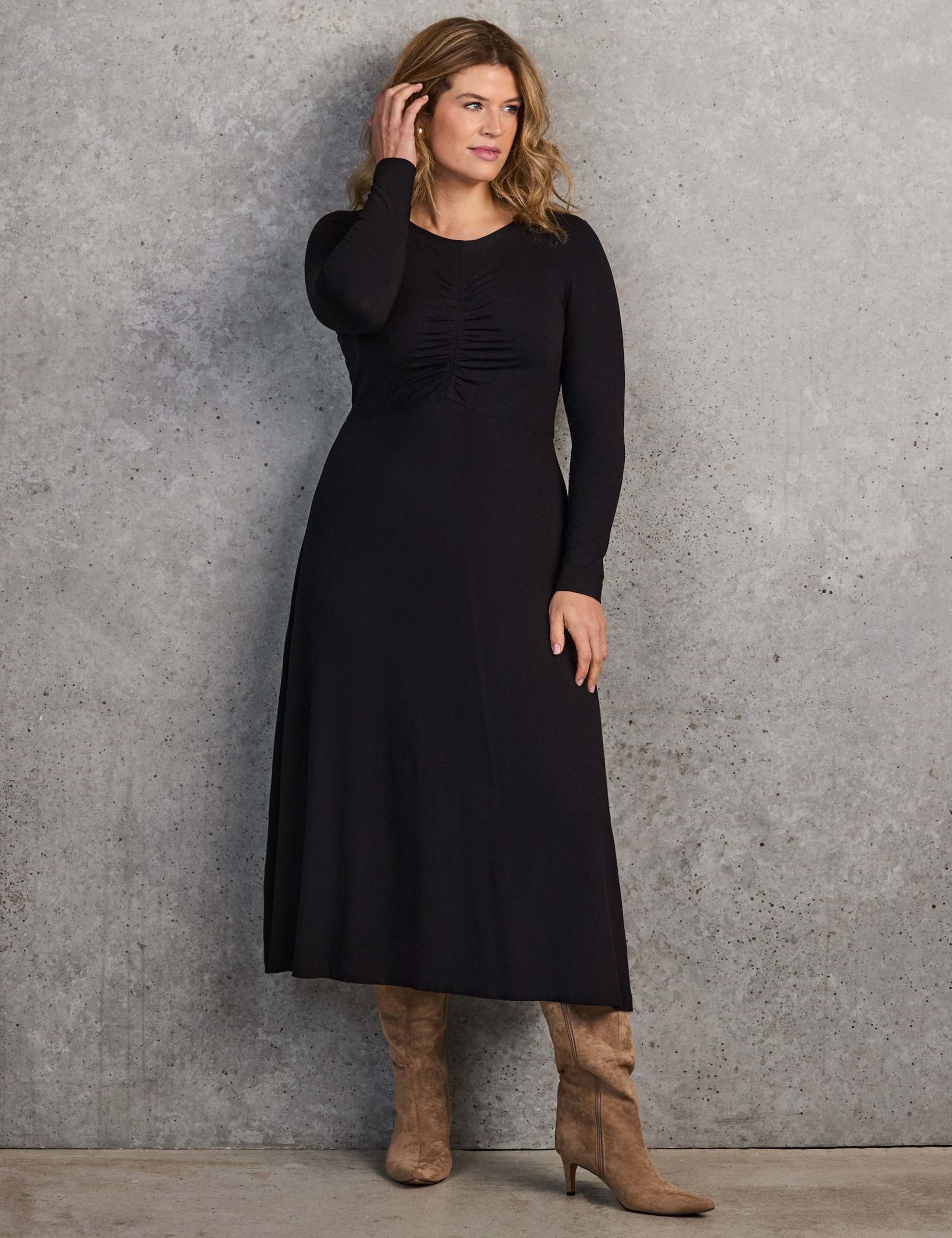 Jersey Ruched Midaxi Column Dress 3 of 6