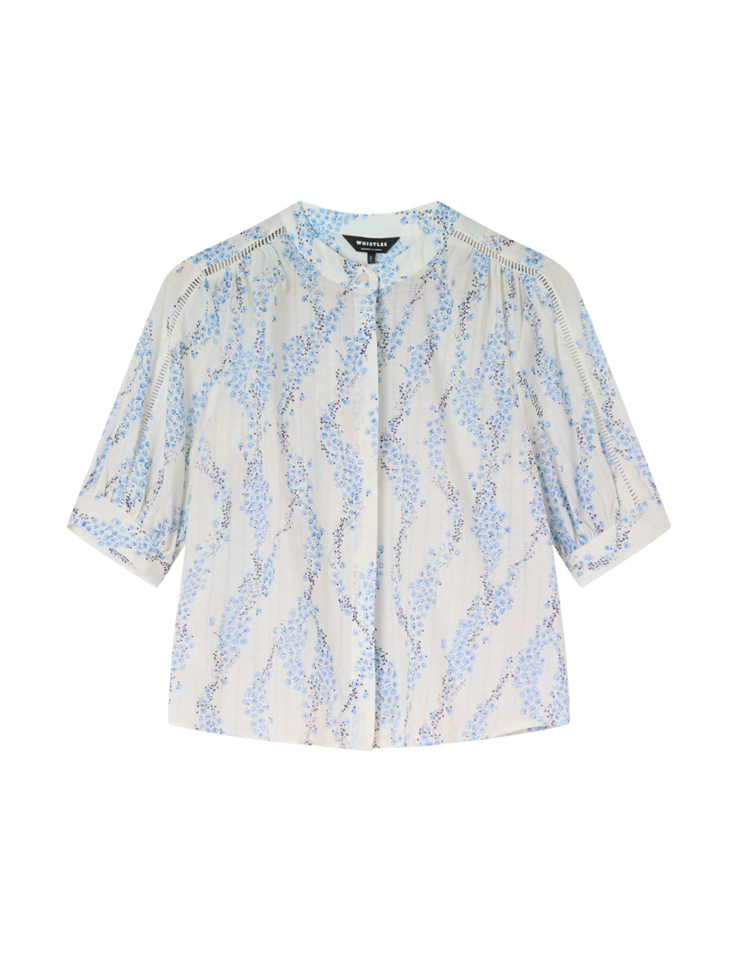 Lyocell Blend Floral Button Through Top 2 of 6