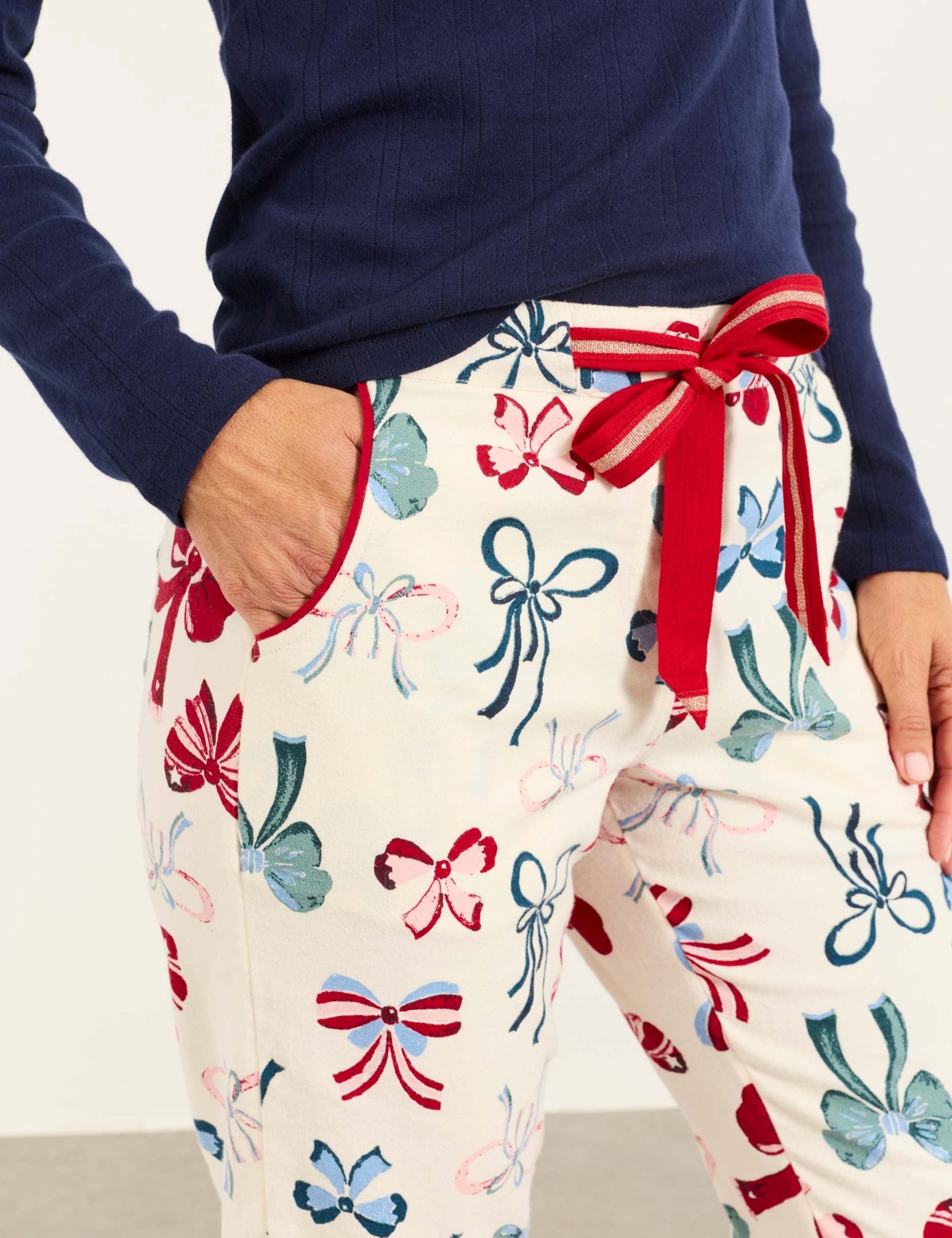 Pure Cotton Bow Print Pyjama Bottoms 6 of 8