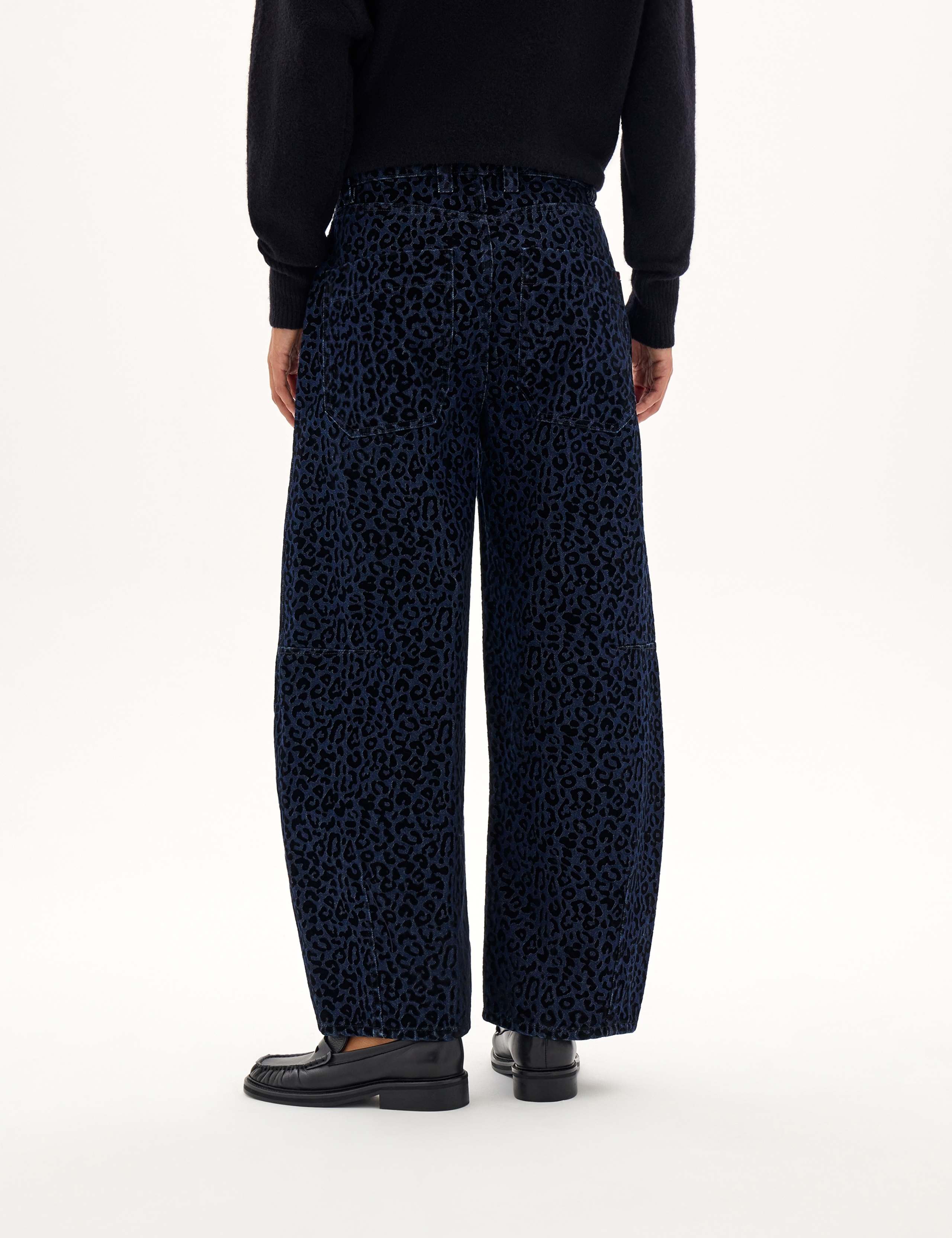 Printed Pure Cotton Barrel Leg Cropped Jeans 3 of 6