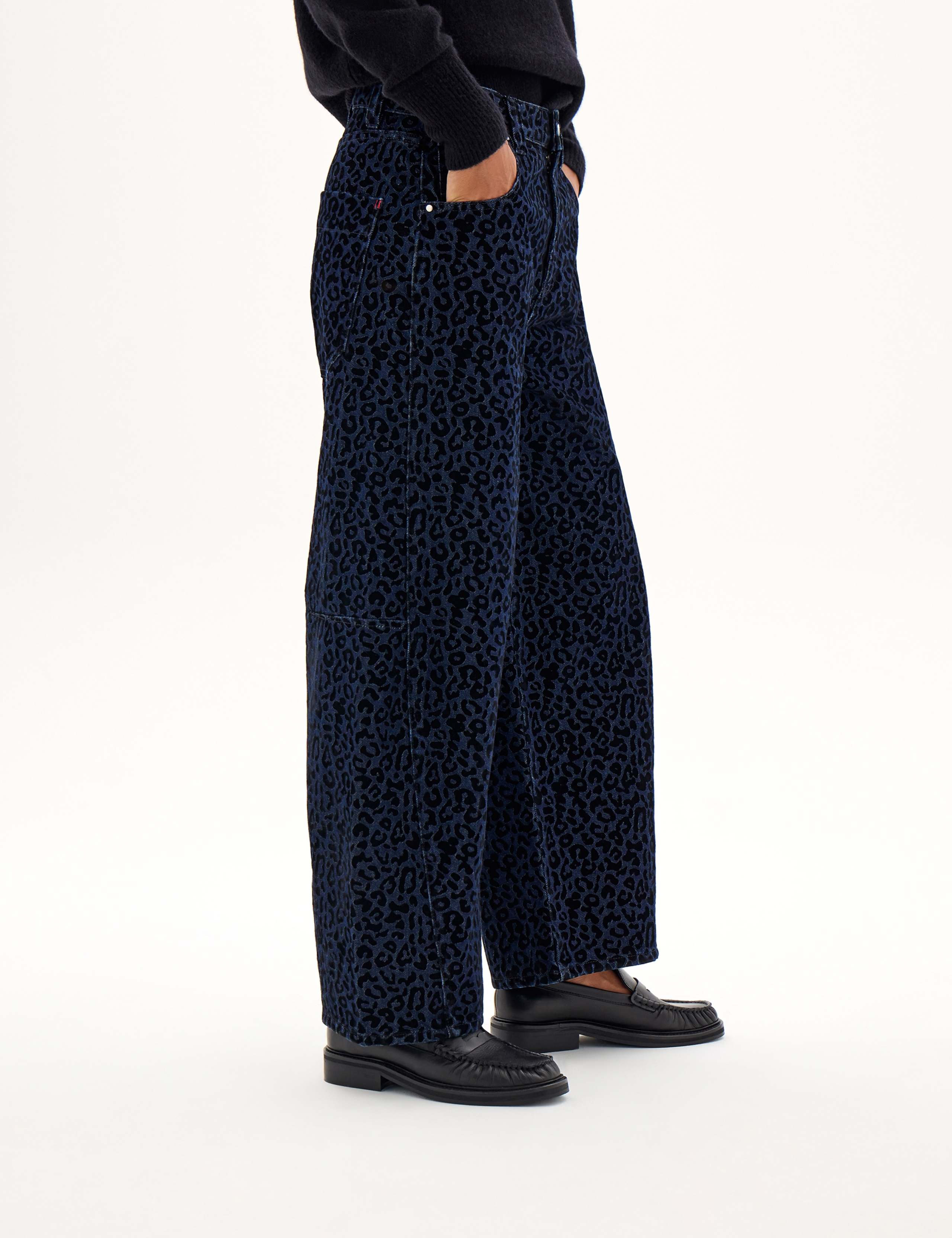 Printed Pure Cotton Barrel Leg Cropped Jeans 4 of 6