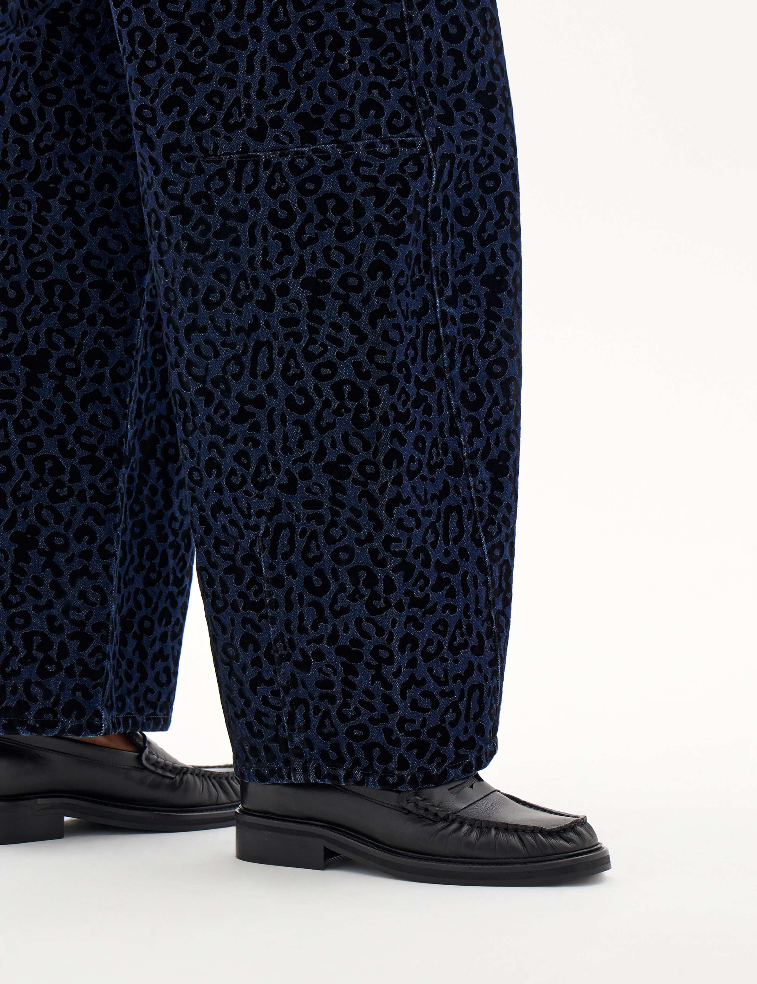 Printed Pure Cotton Barrel Leg Cropped Jeans 5 of 6