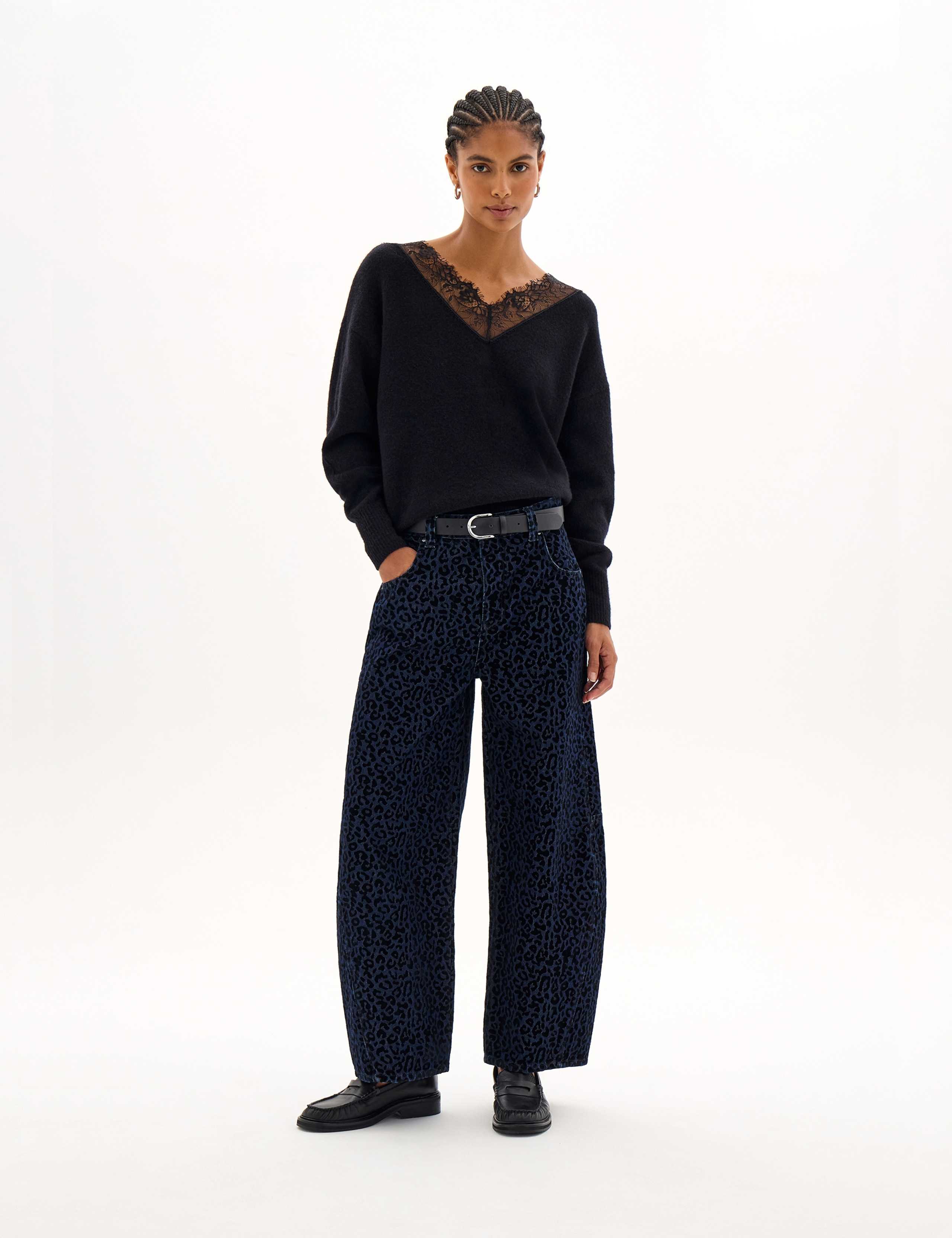 Printed Pure Cotton Barrel Leg Cropped Jeans 6 of 6