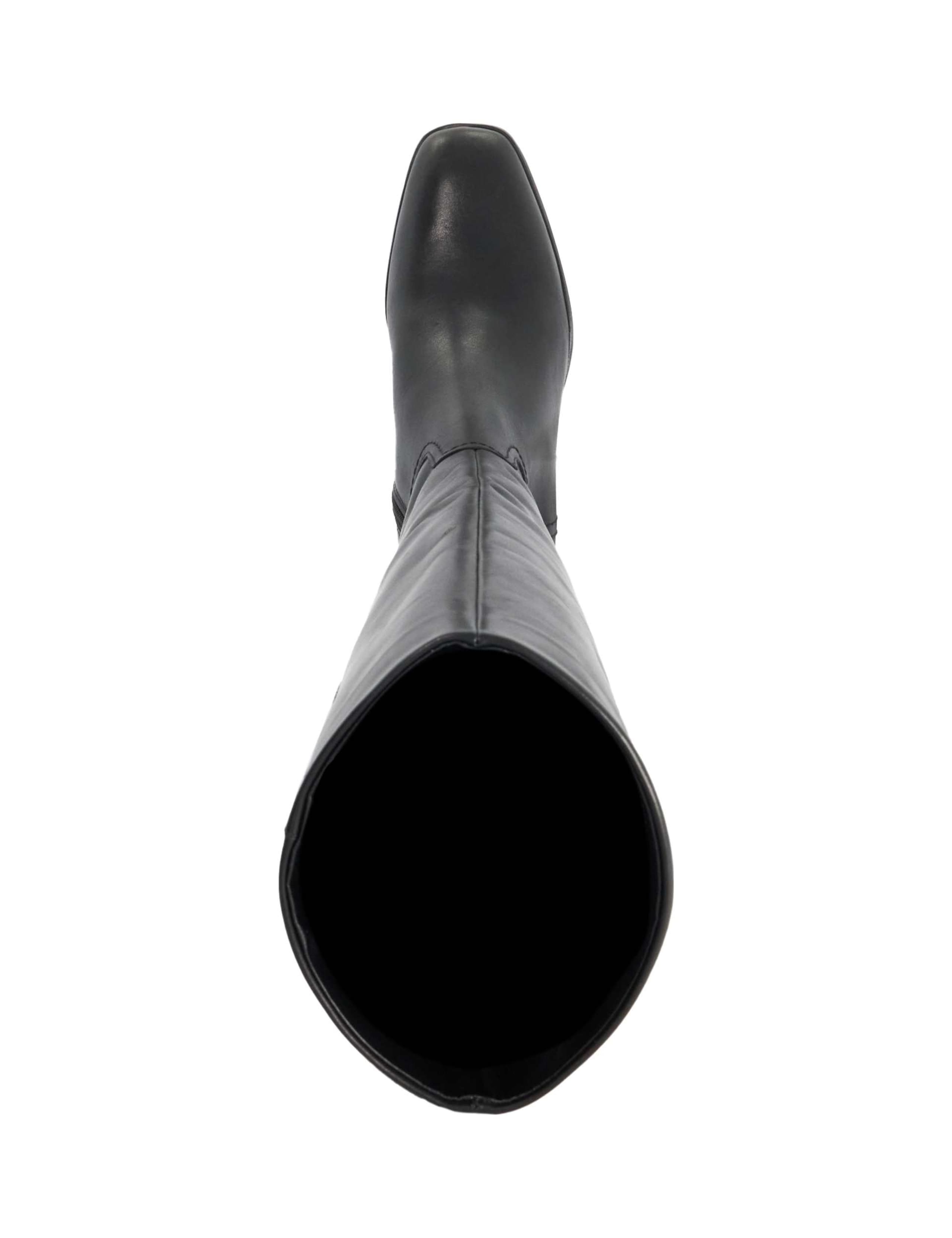 Leather Block Heel Knee High Boots 3 of 5