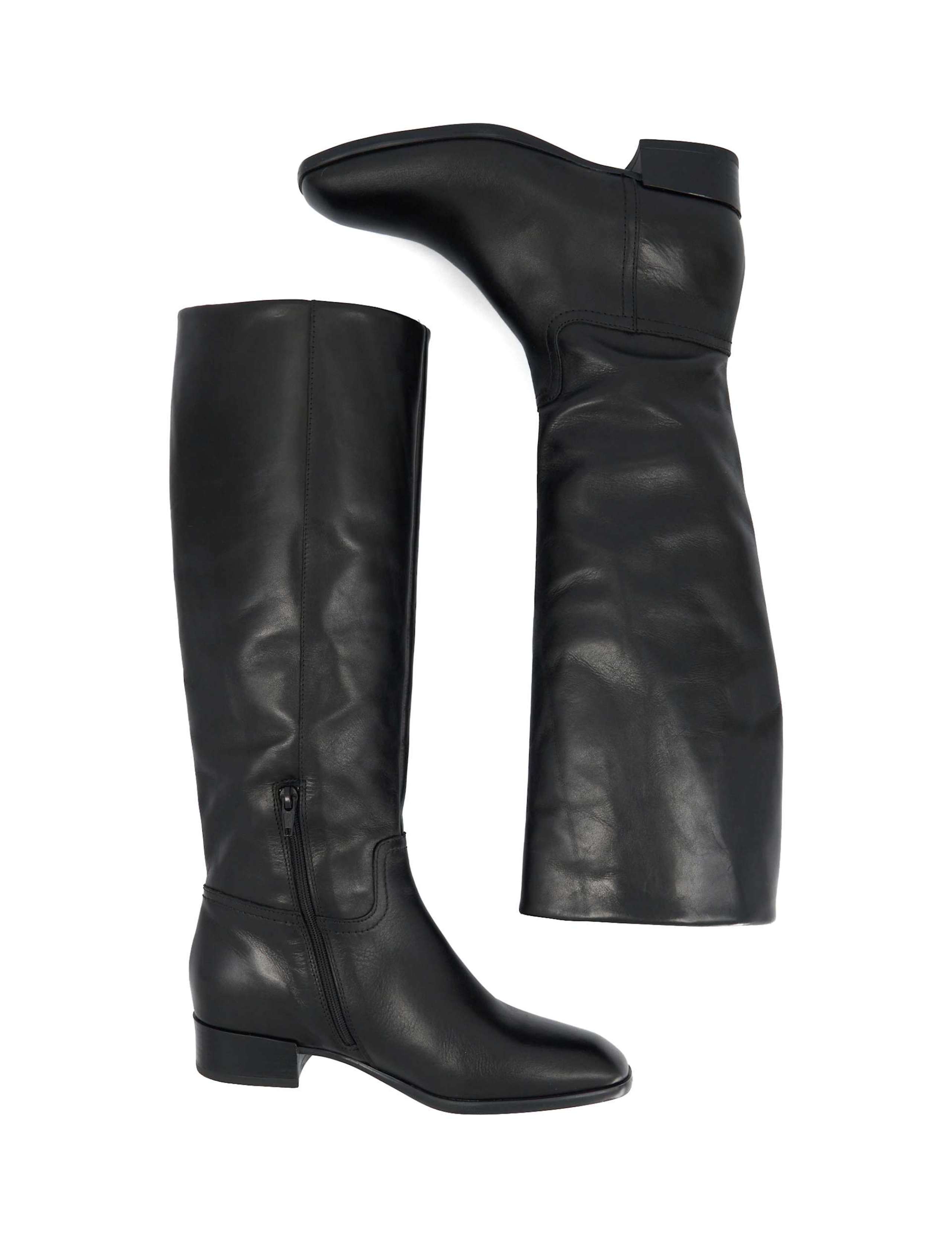 Leather Block Heel Knee High Boots 4 of 5