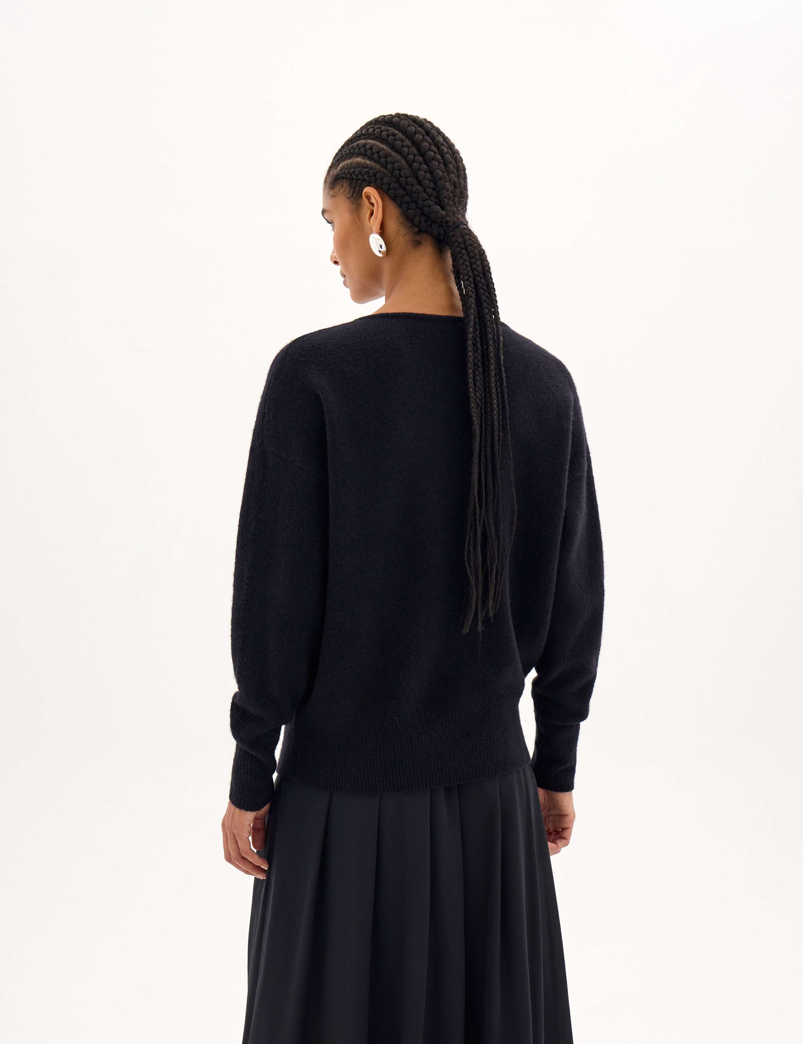 Wool Blend Textured Lace Detail Jumper 4 of 5