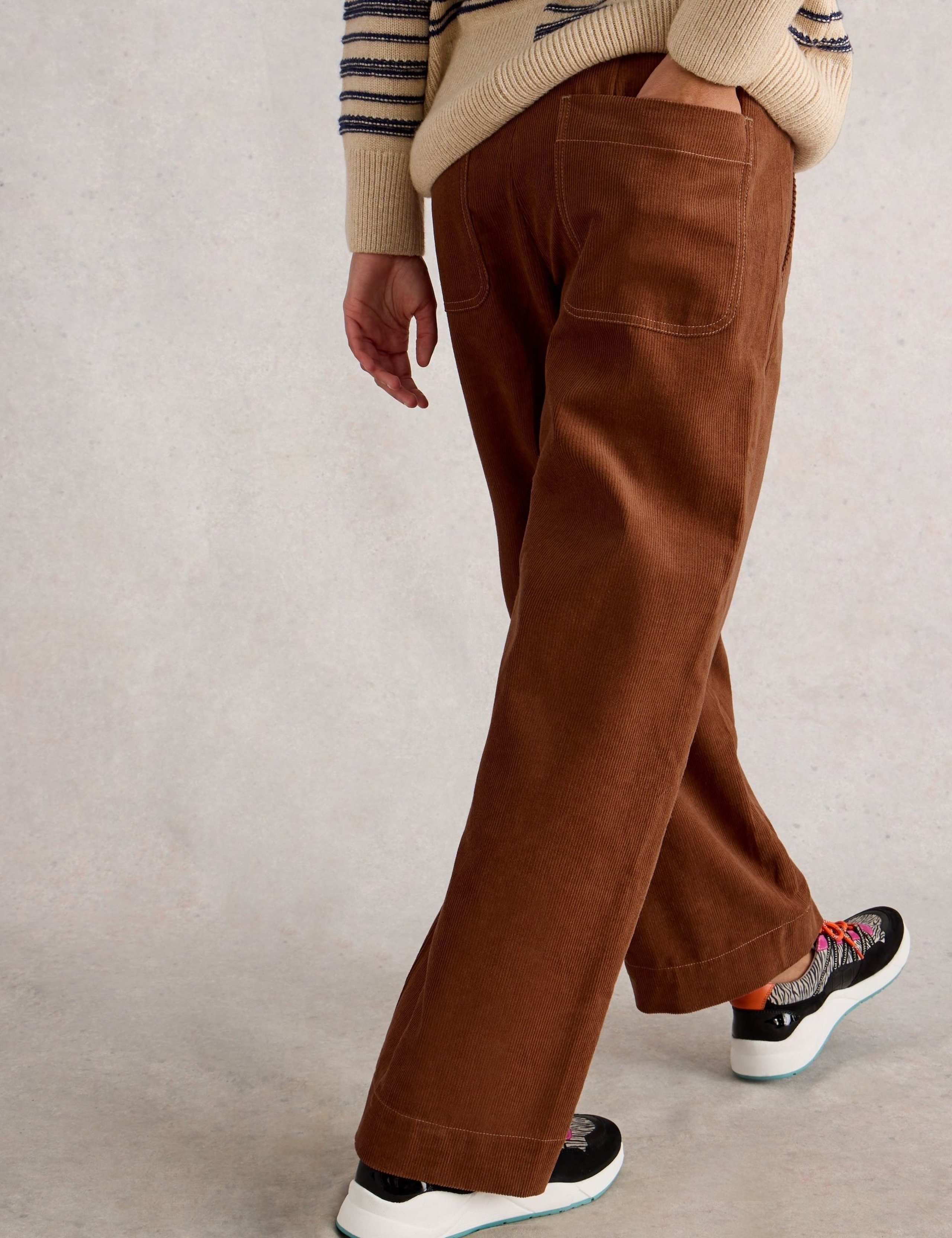 Corduroy Pleated Front Wide Leg Trouser 4 of 6